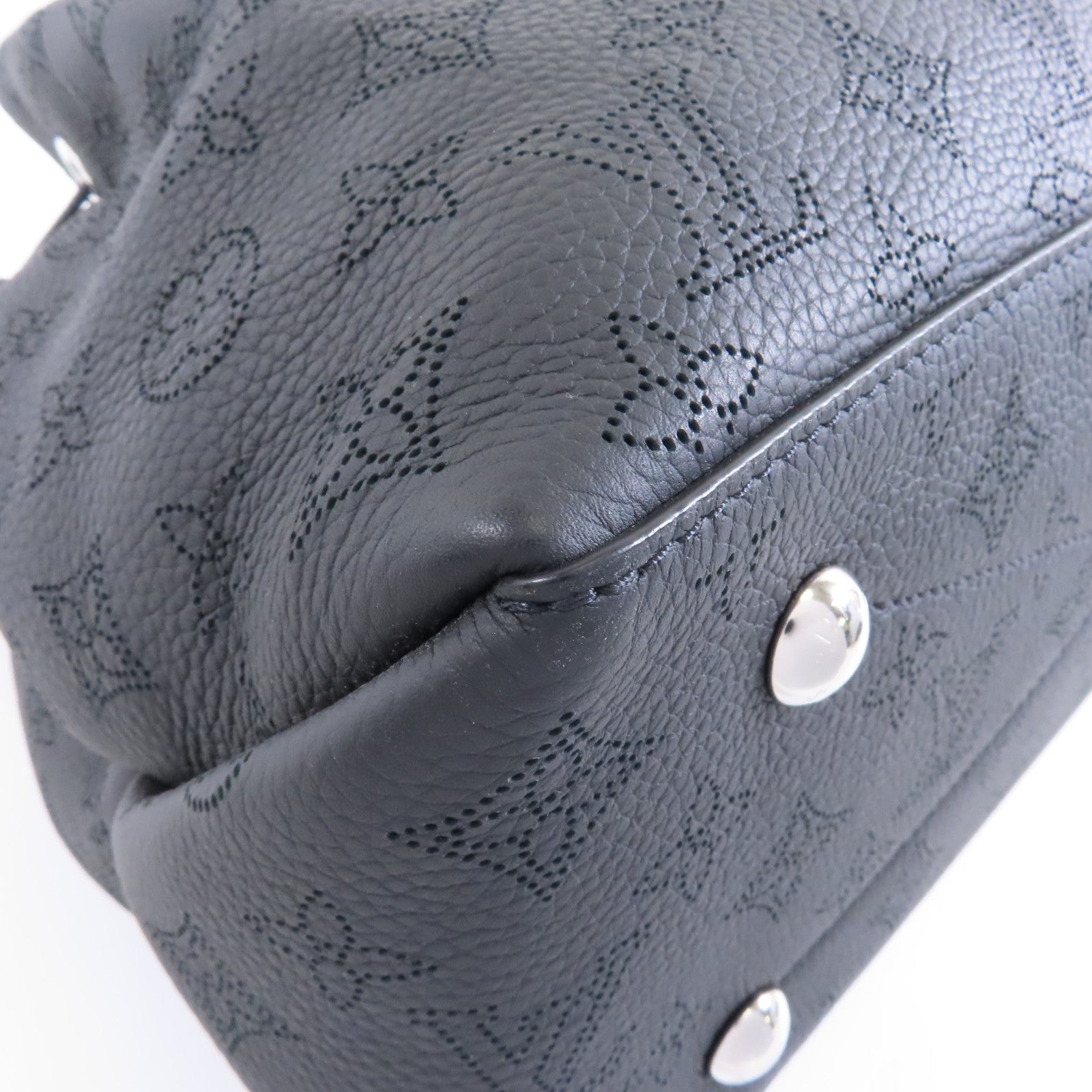LOUIS VUITTON Monogram Empreinte Bella Tote銀扣手挽肩背兩用袋黑色