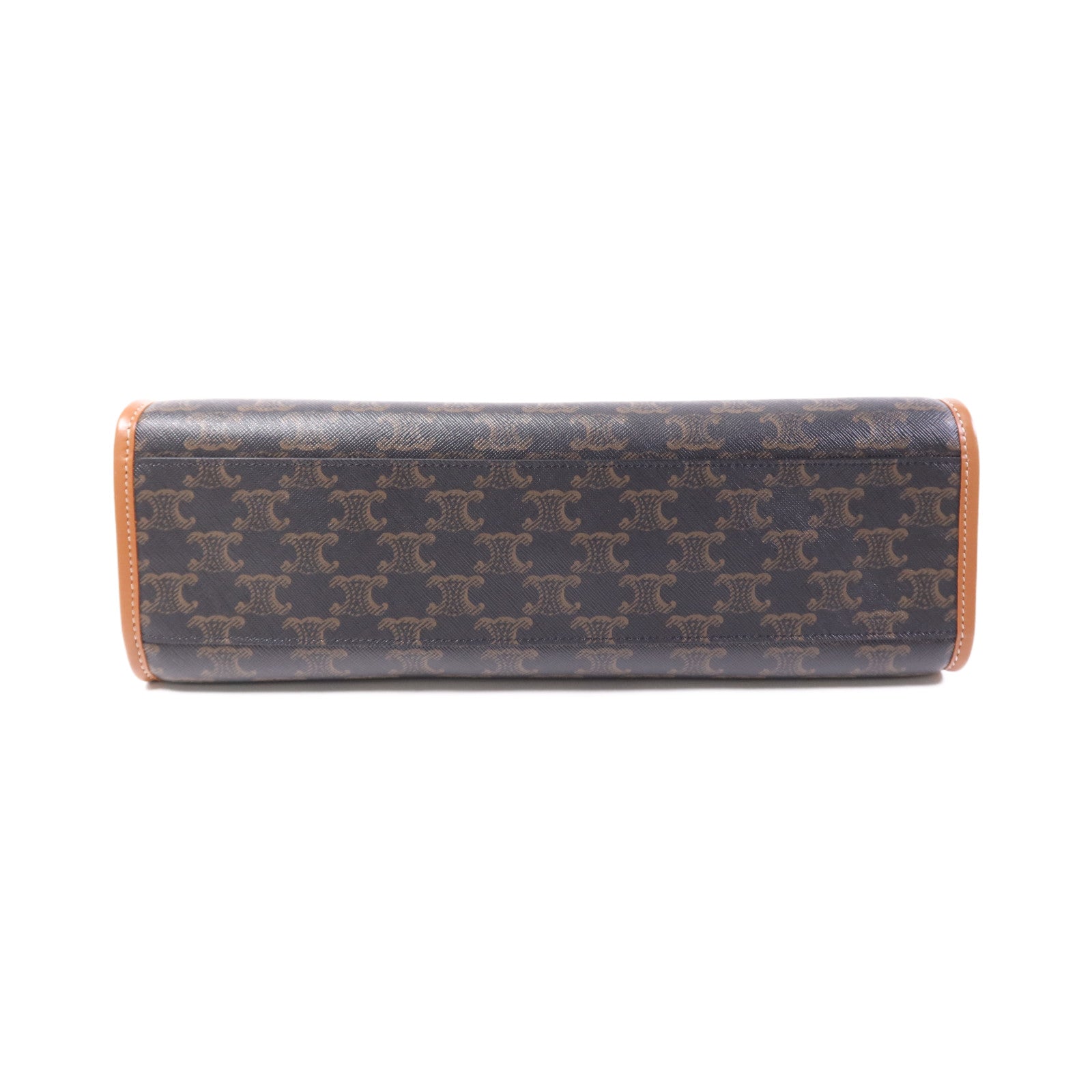 CELINE 塗層帆布Mini horizontal Cabas金扣手挽肩背兩用袋