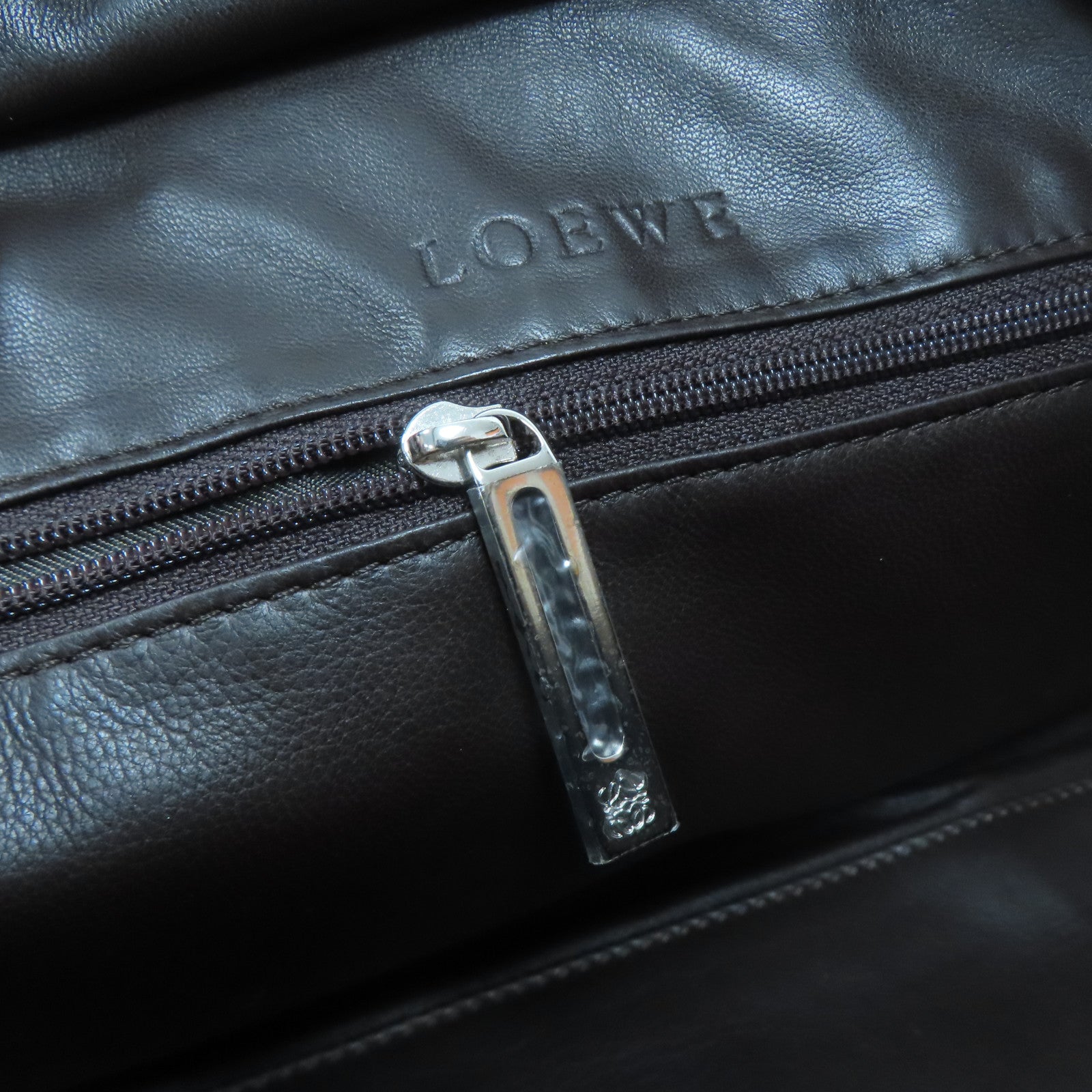 LOEWE 【激減優惠】麂皮/牛皮皮革Hand Bag銀扣手挽袋粉紅色