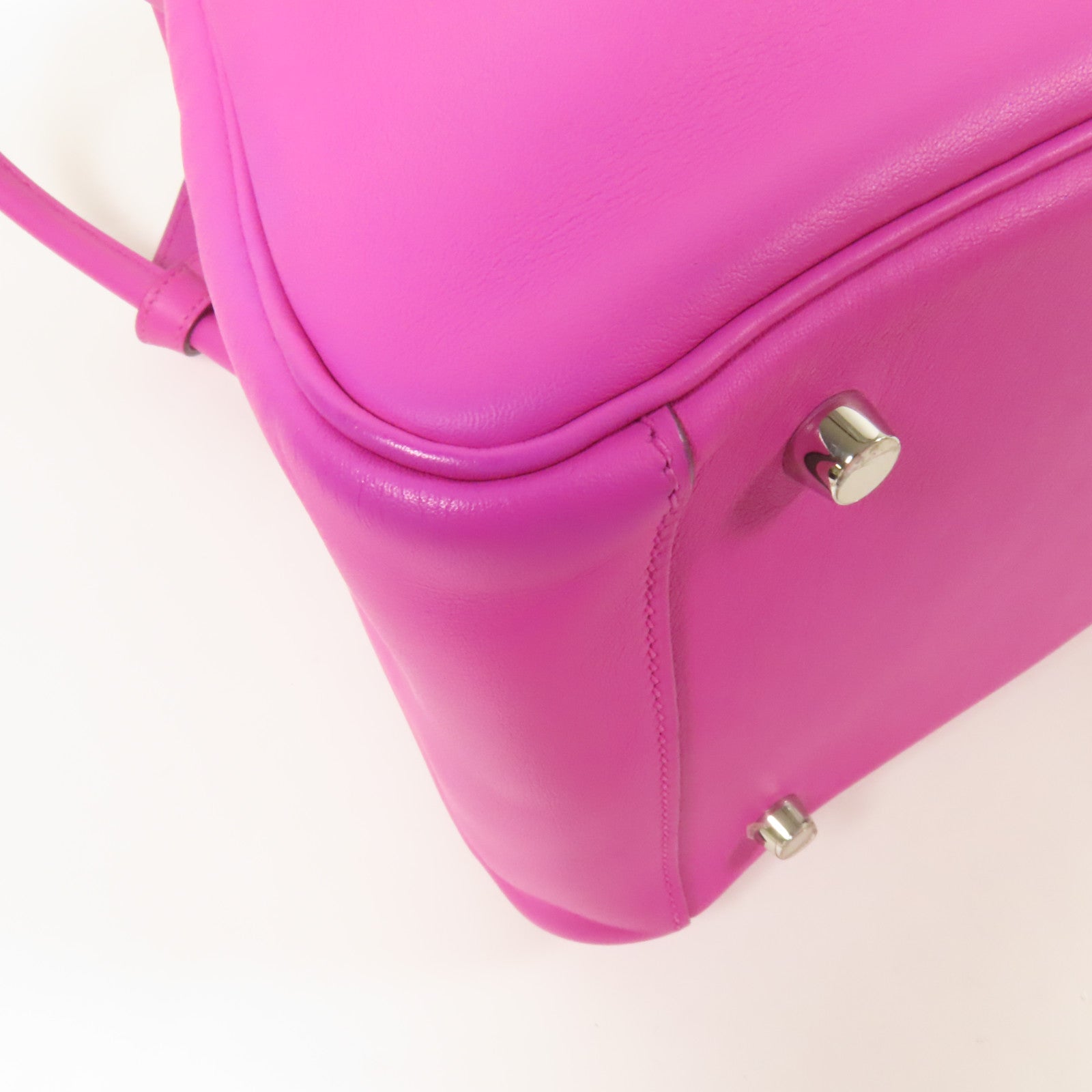 HERMES Swift/Epsom皮革Lindy 30銀扣手挽肩背兩用袋Magnolia