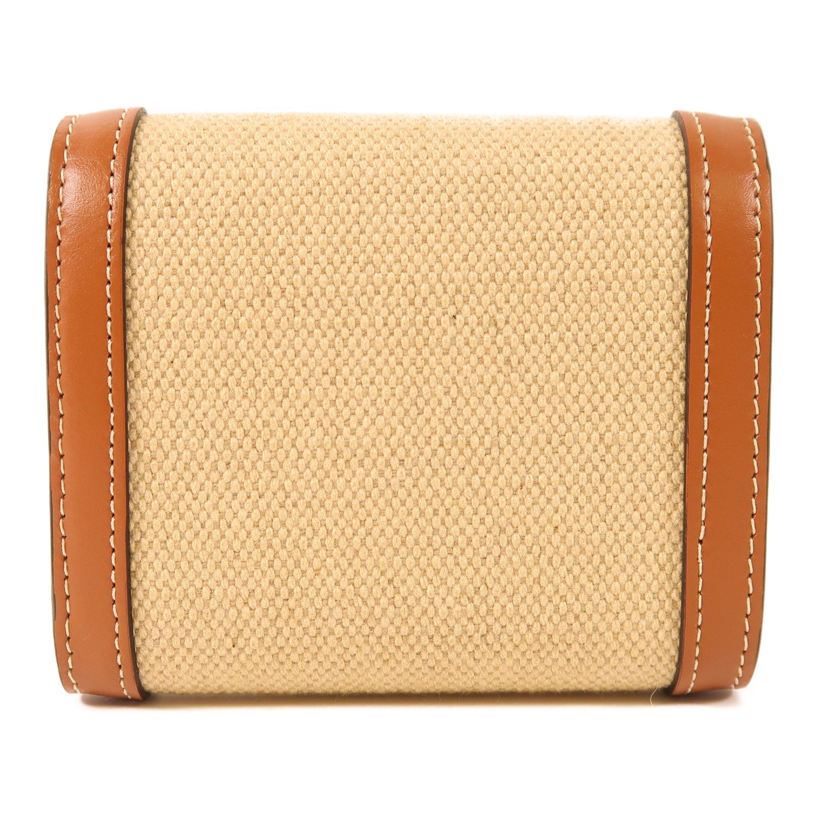 CELINE 皮革/帆布Triomphe Wallet金扣錢包