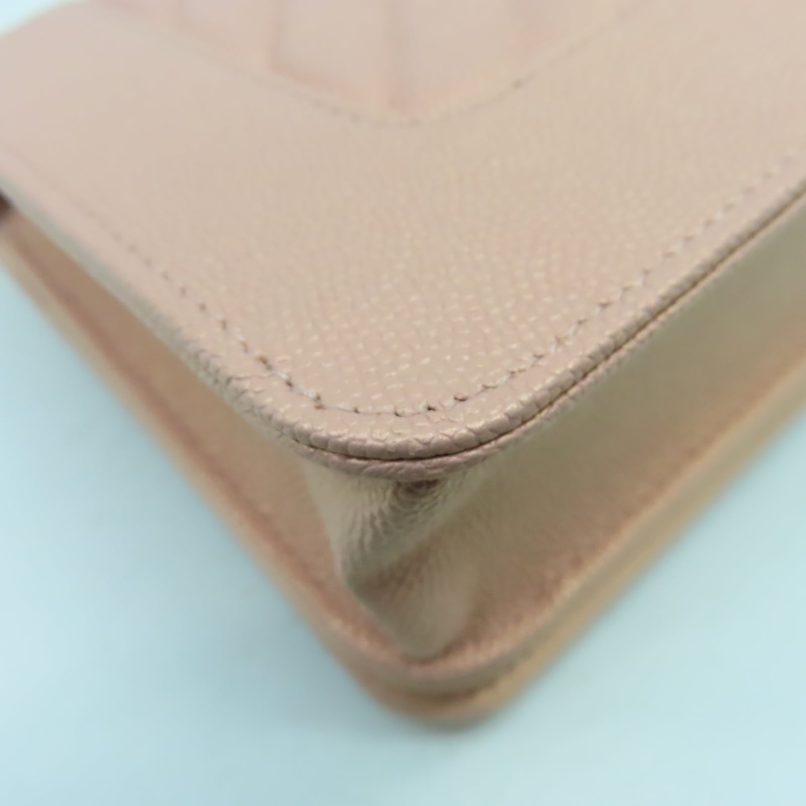 CHANEL 【激減優惠】斜紋牛皮皮革Boy Wallet On Chain銀扣鏈帶肩背袋粉紅色