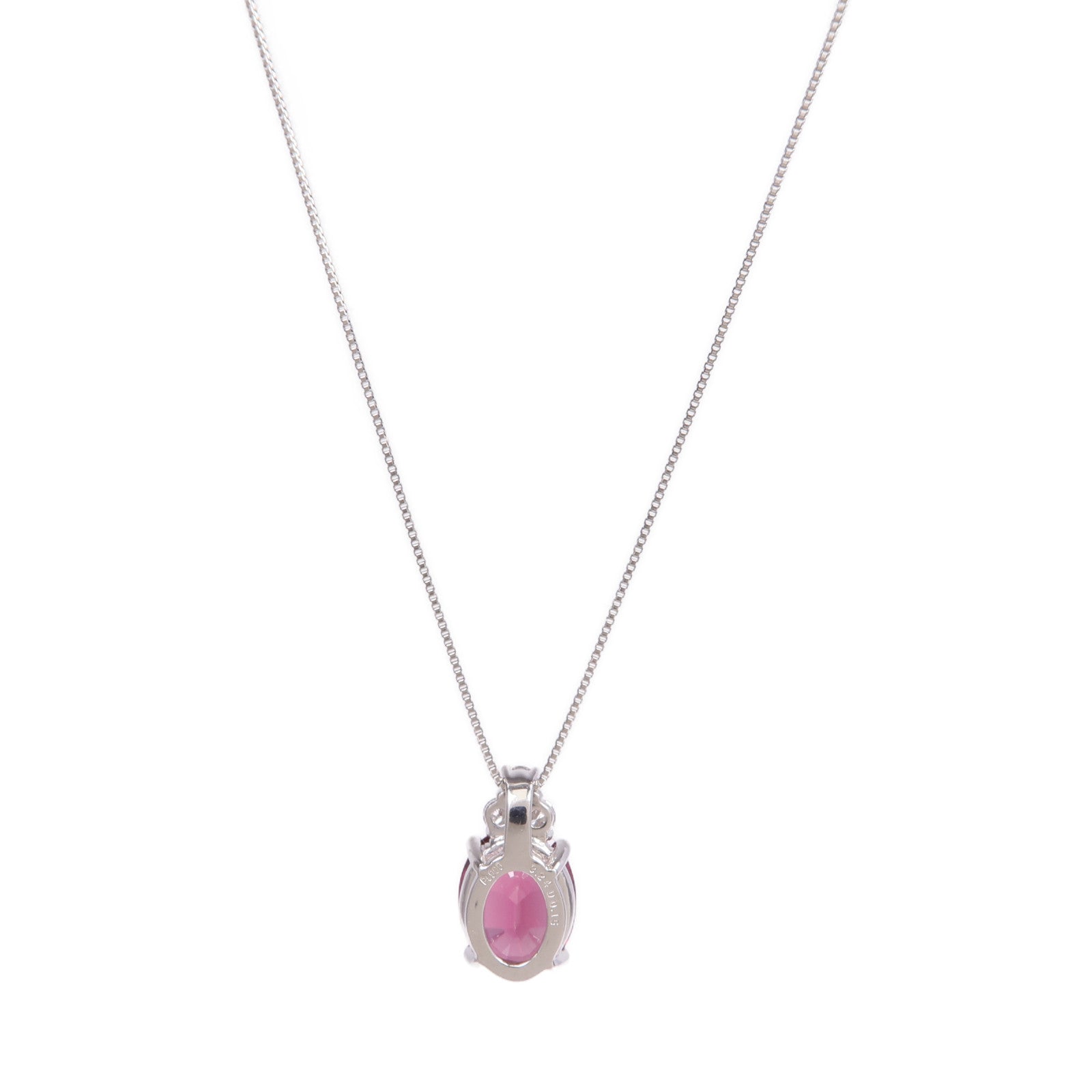JEWELRY PT900/PT850鉑金Red Garnet Diamond Necklace紅石榴石/鑽石項鍊