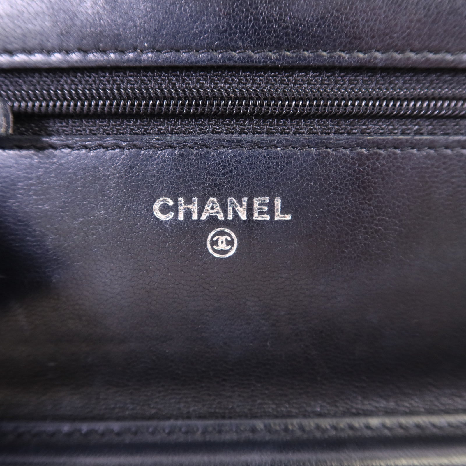 CHANEL 羊皮皮革Wallet On Chain銀扣鏈帶肩背袋