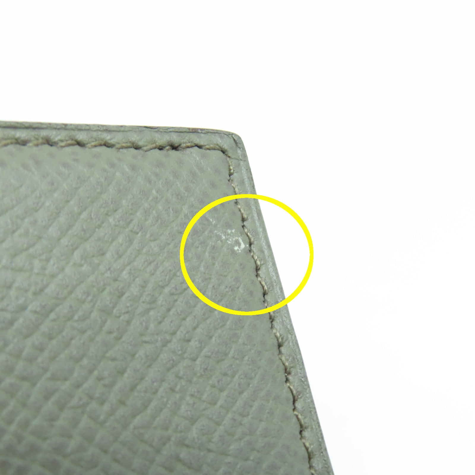 HERMES Epsom皮革Bearn W Snap銀扣長錢包Etain杏色