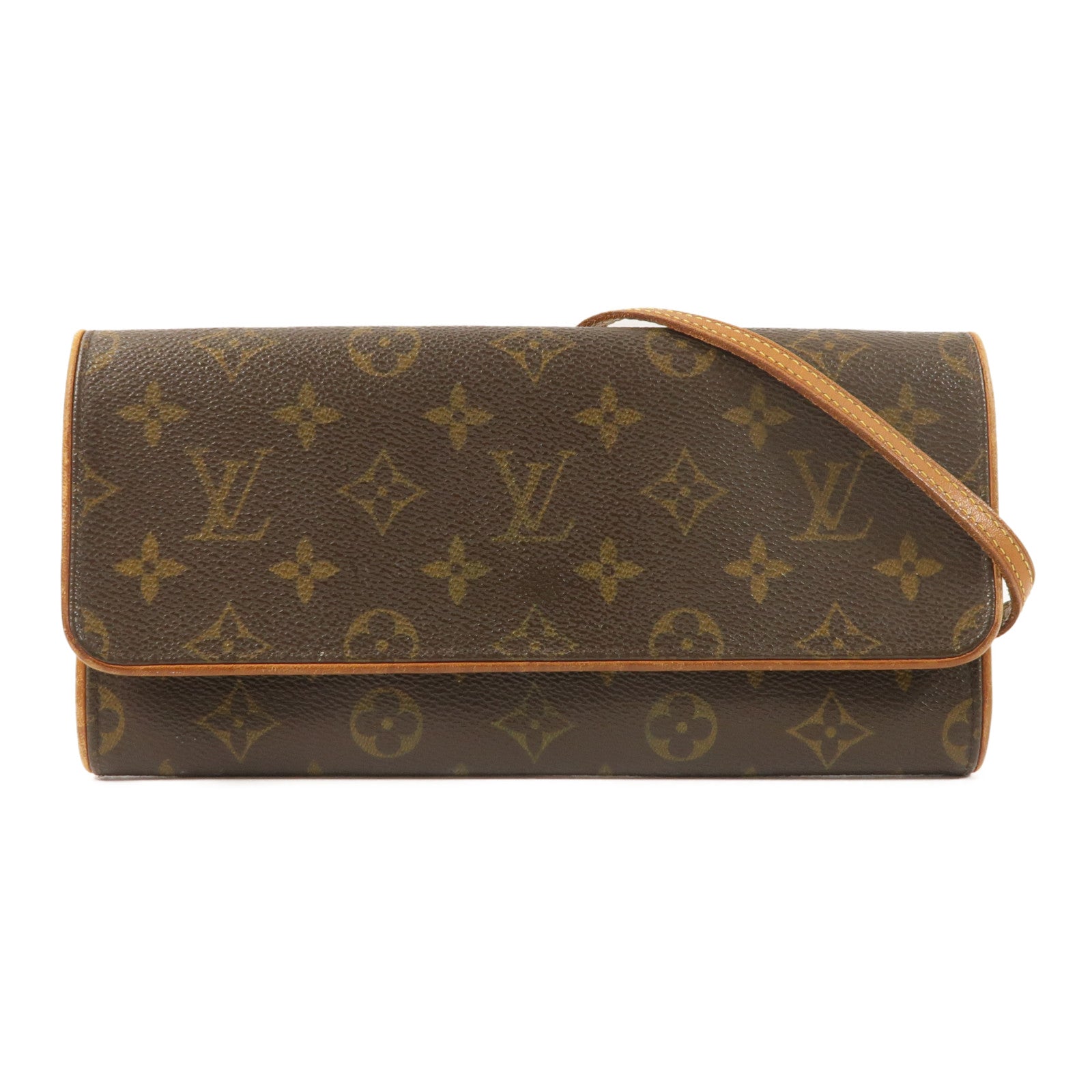 LOUIS VUITTON Monogram Pochette Twin GM金扣肩背袋