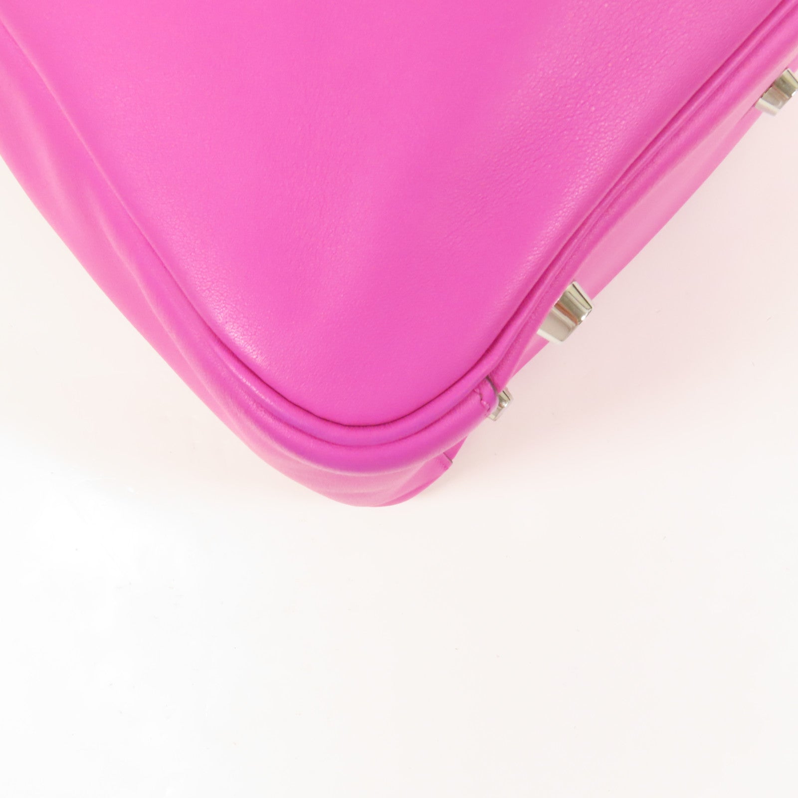 HERMES Swift/Epsom皮革Lindy 30銀扣手挽肩背兩用袋Magnolia