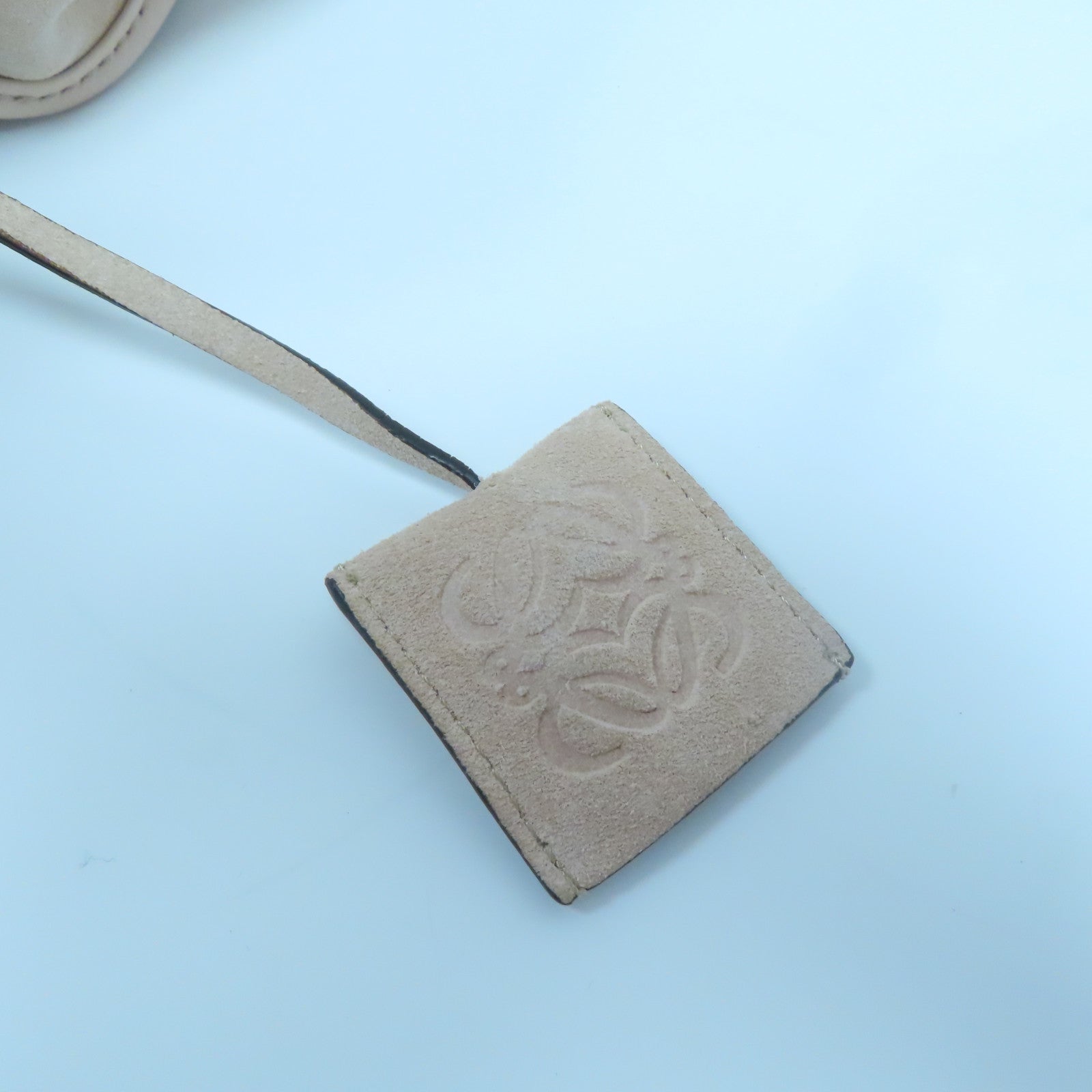 LOEWE 【激減優惠】麂皮/牛皮皮革Hand Bag銀扣手挽袋粉紅色