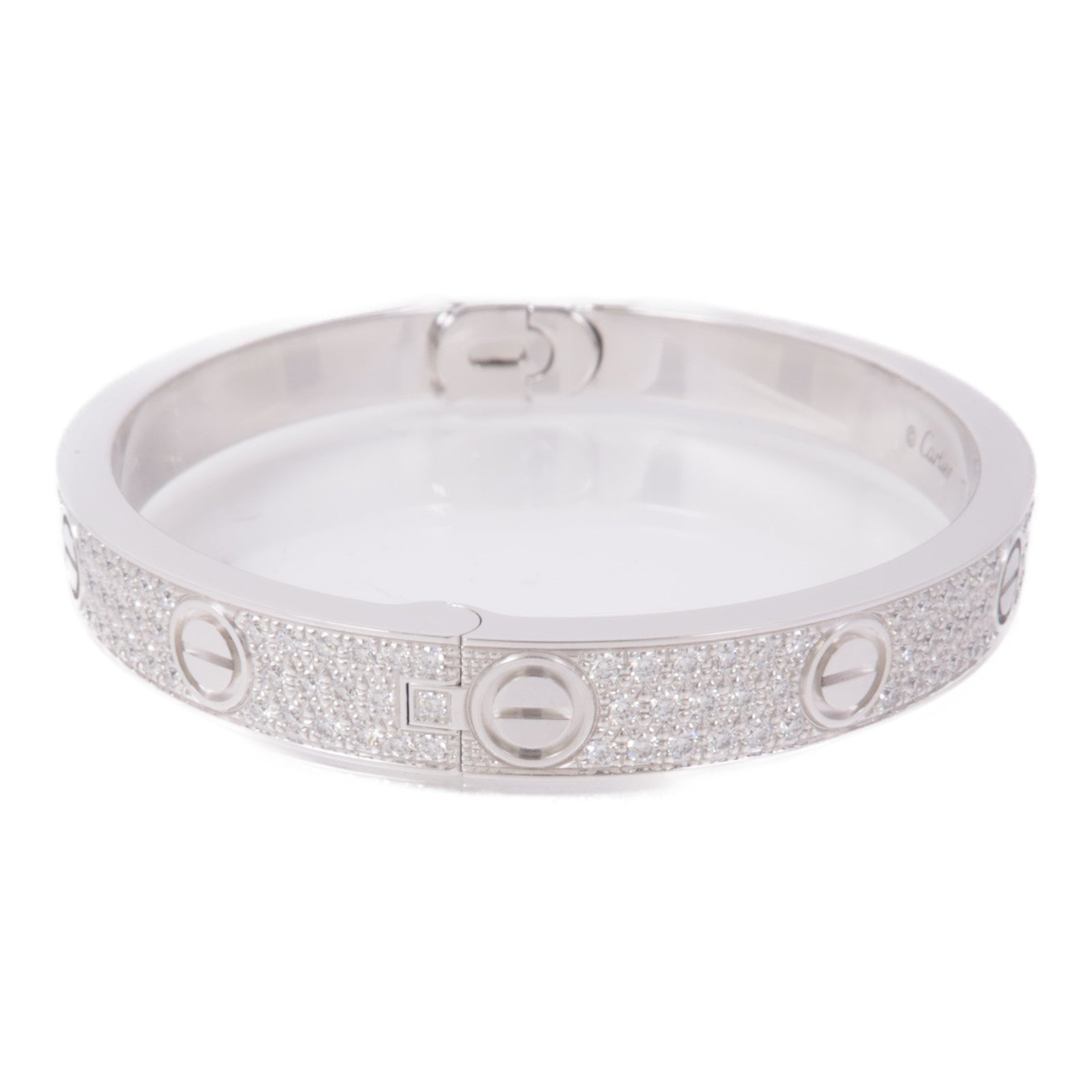 CARTIER 【激減優惠】18K白金Love Diamond Bracelet鑽石手鐲Cariter#17