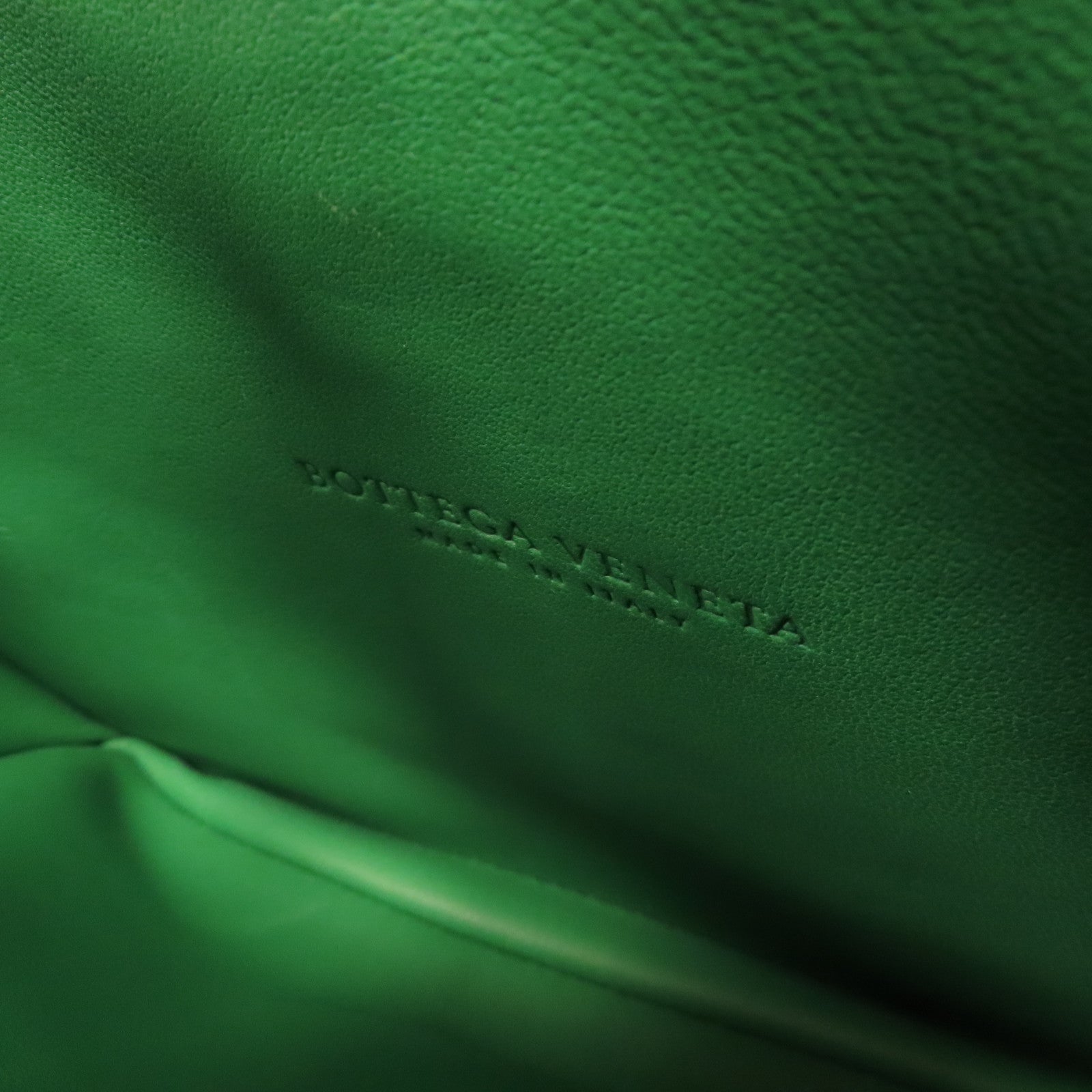 BOTTEGA VENETA 【激減優惠】織紋羊皮皮革Shoulder Bag肩背袋綠色