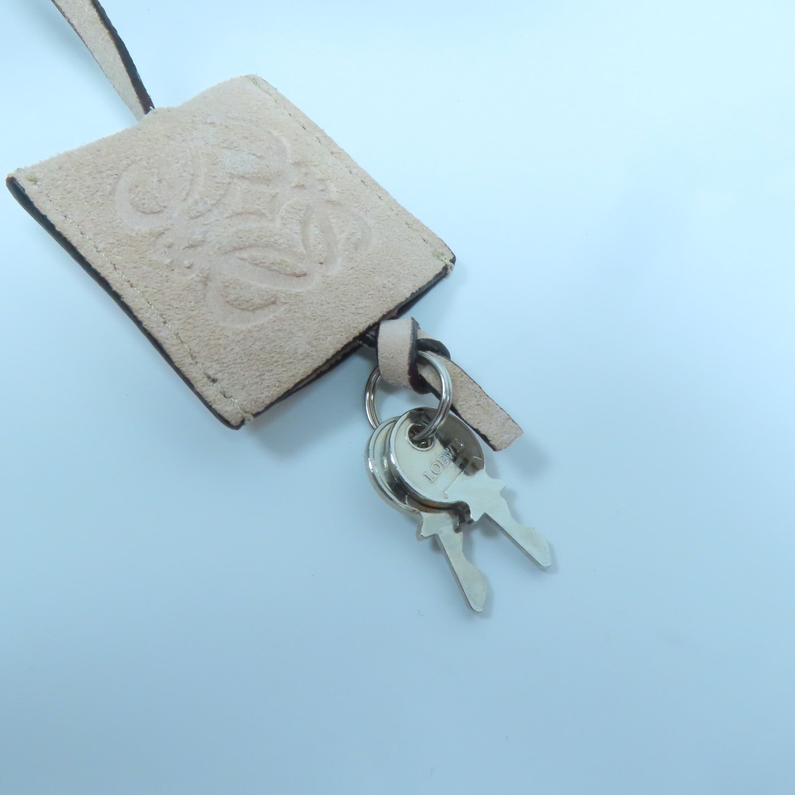 LOEWE 【激減優惠】麂皮/牛皮皮革Hand Bag銀扣手挽袋粉紅色