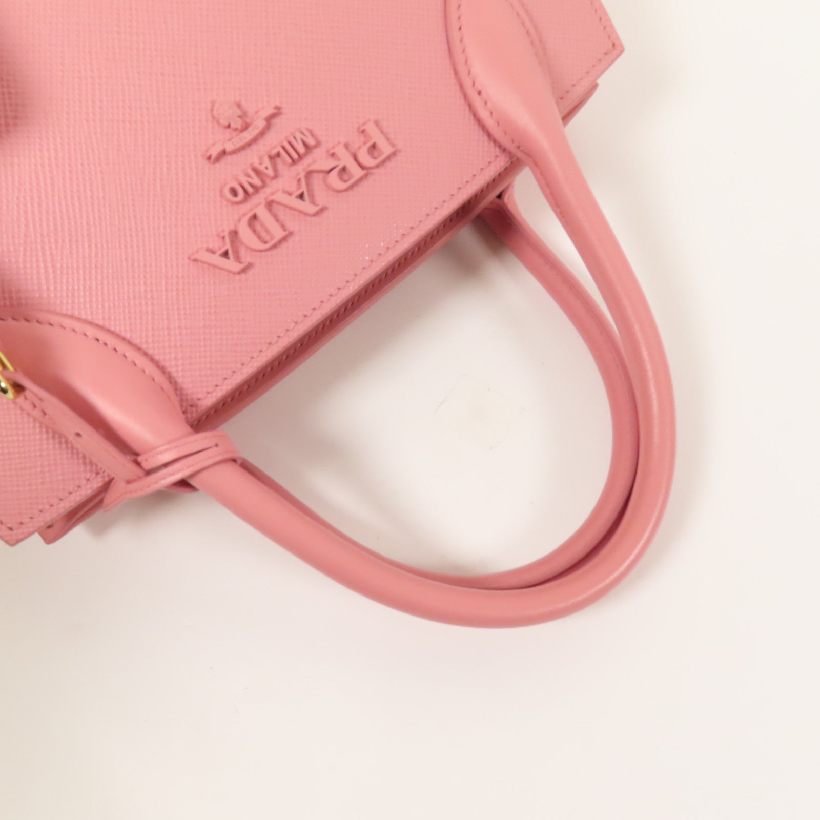 PRADA Saffiano皮革Shoulder Bag金扣手挽肩背兩用袋