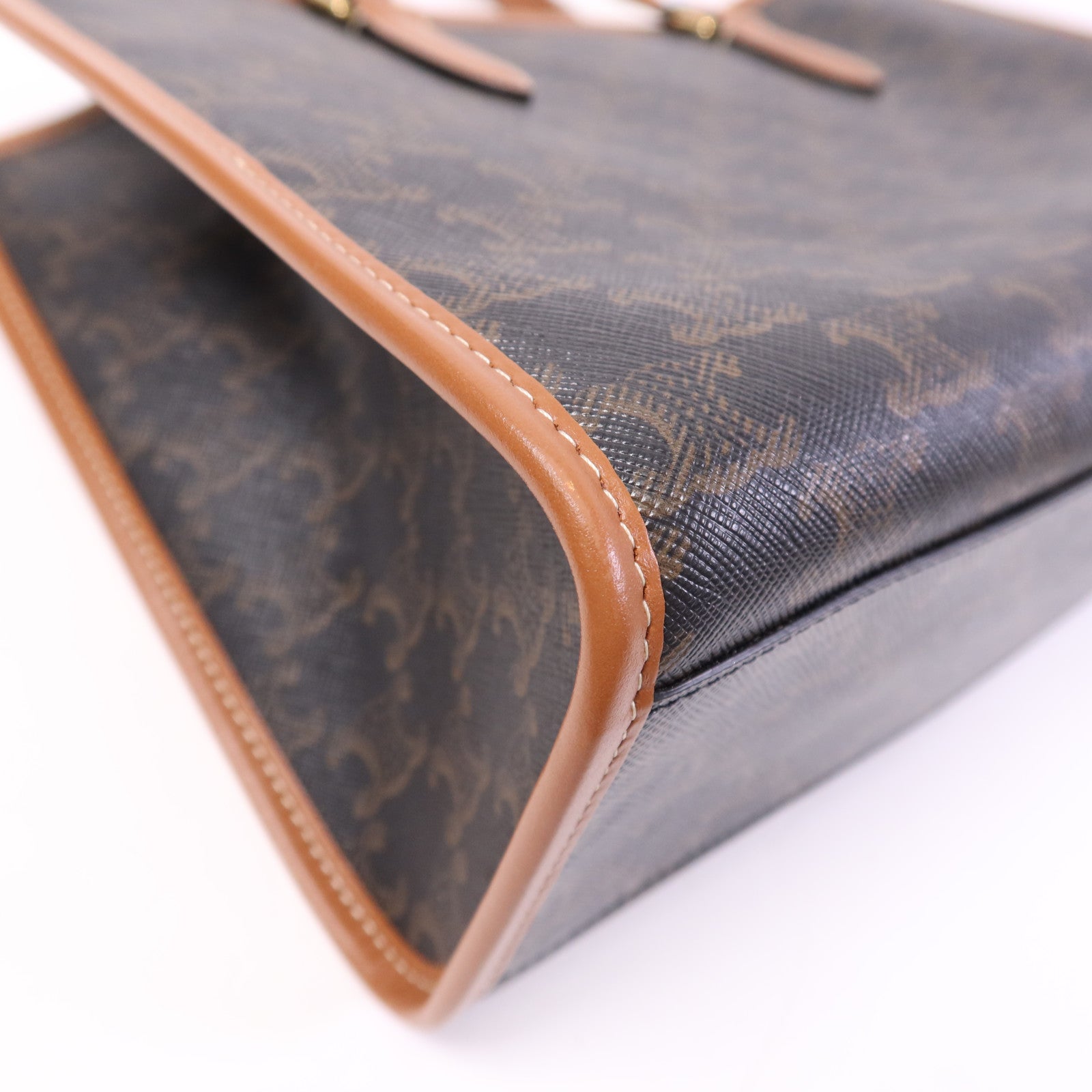 CELINE 塗層帆布Mini horizontal Cabas金扣手挽肩背兩用袋