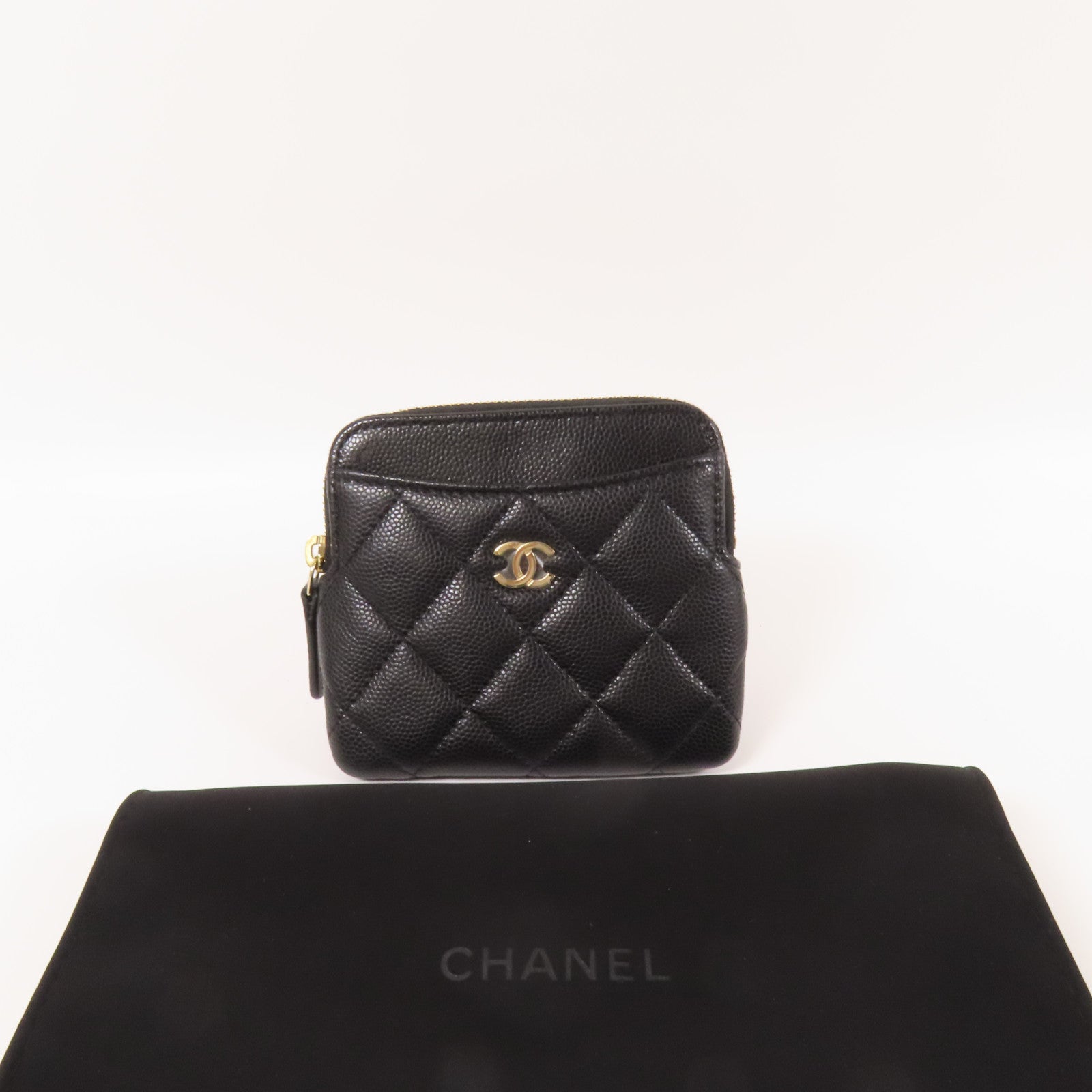 CHANEL 牛皮皮革Card Case金扣卡片套