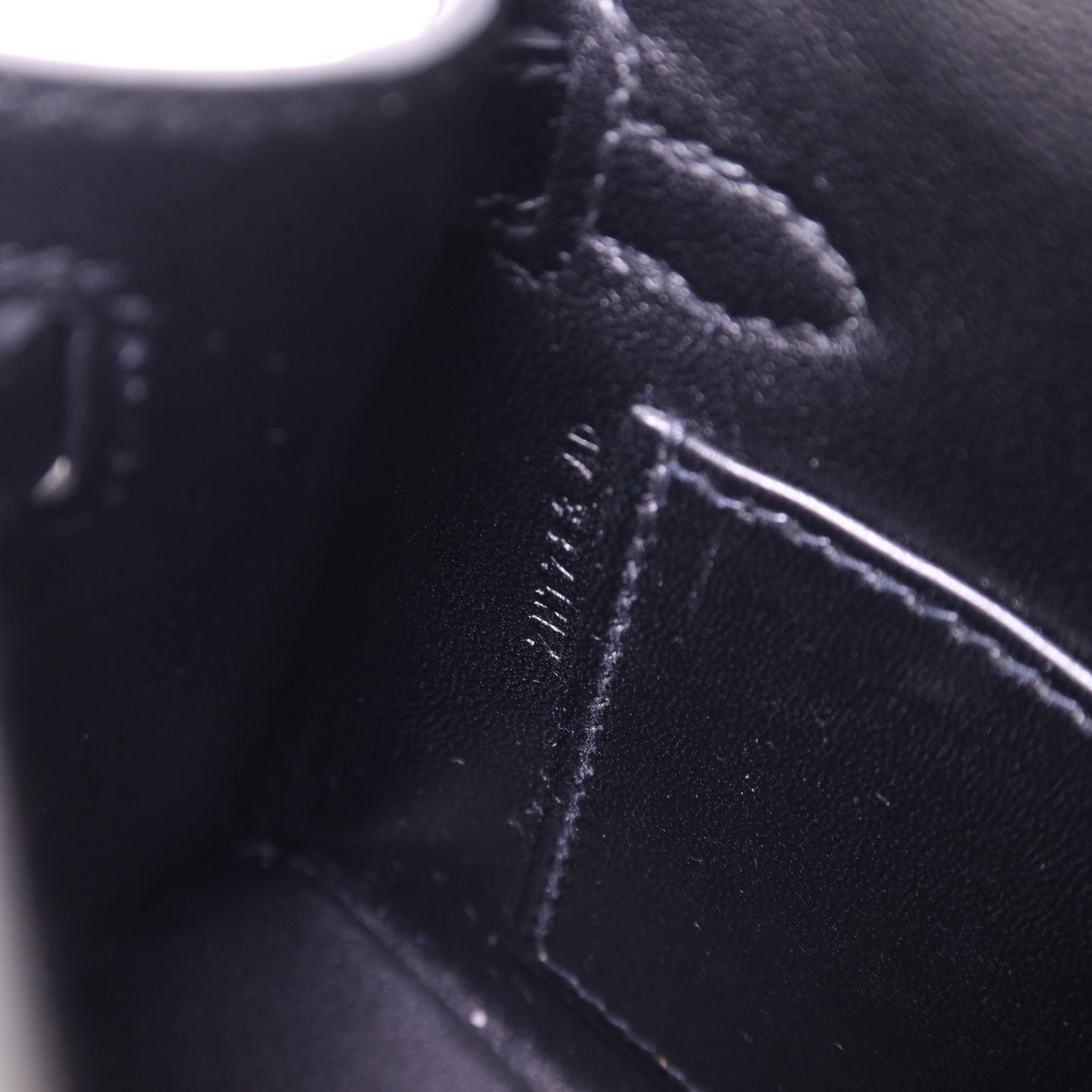 HERMES Box Calf皮革Mini Kelly金扣手挽肩背兩用袋Noir
