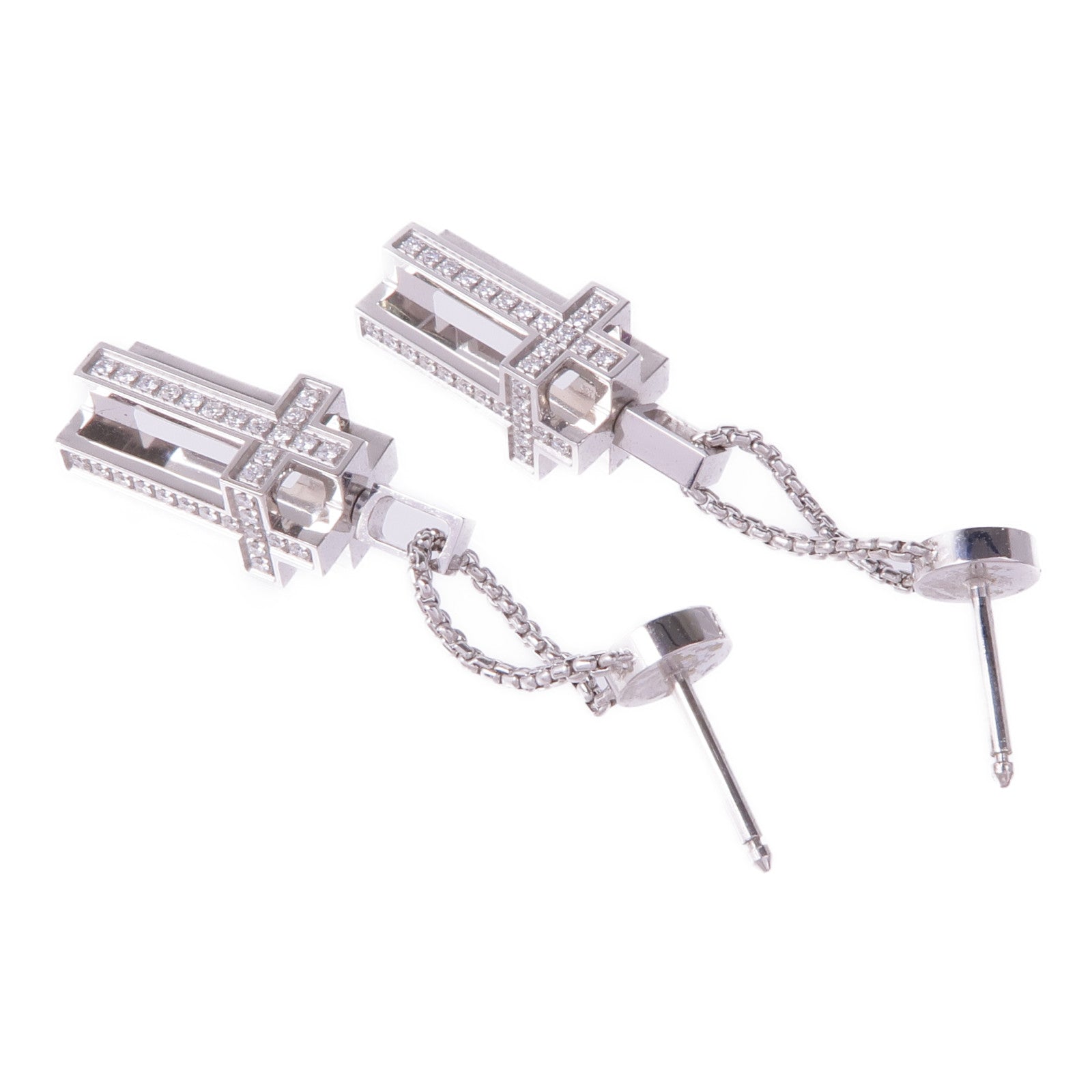 JEWELRY 【激減優惠】18K白金Follow Me Earrings鑽石耳環