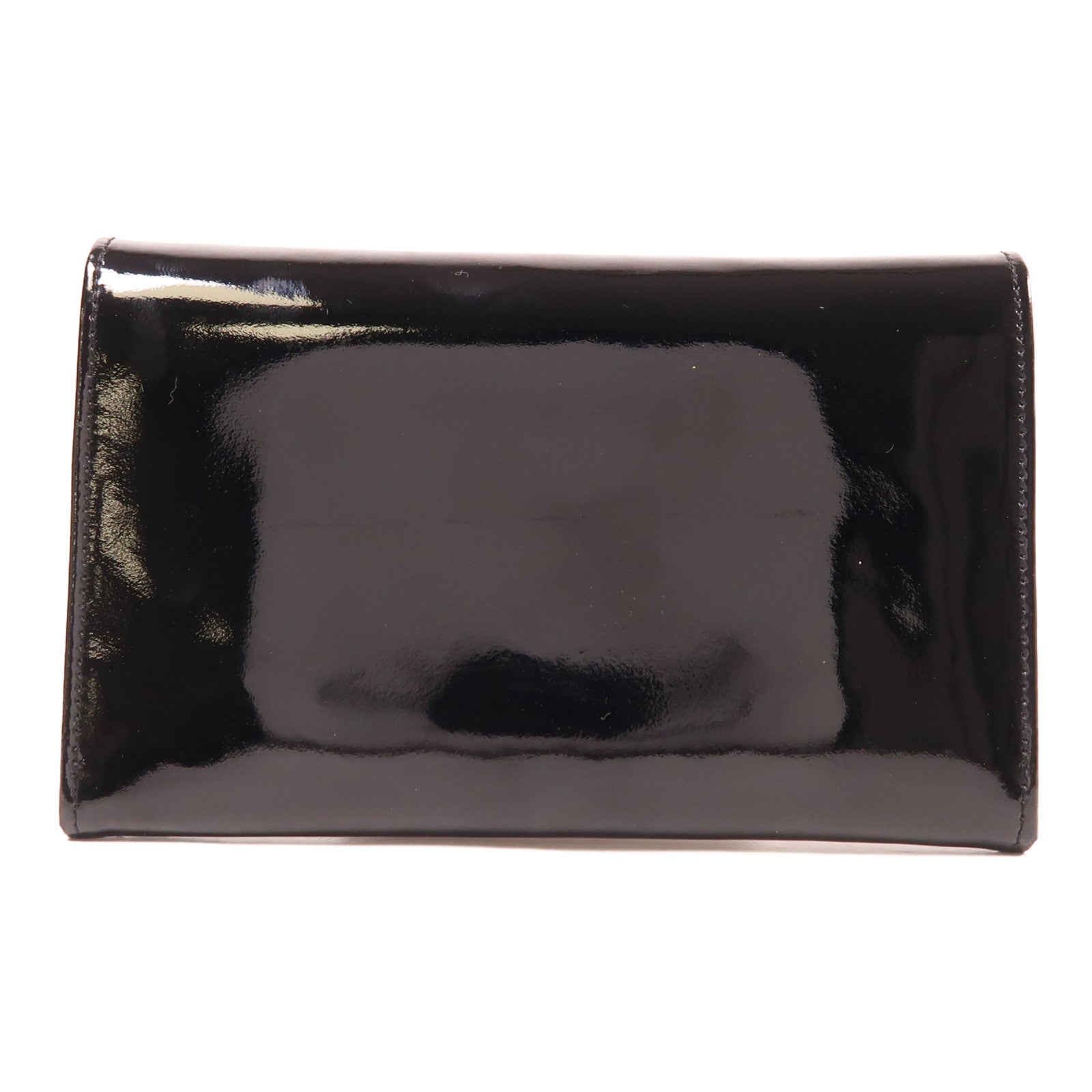 CHANEL 漆皮皮革Wallet銀扣錢包