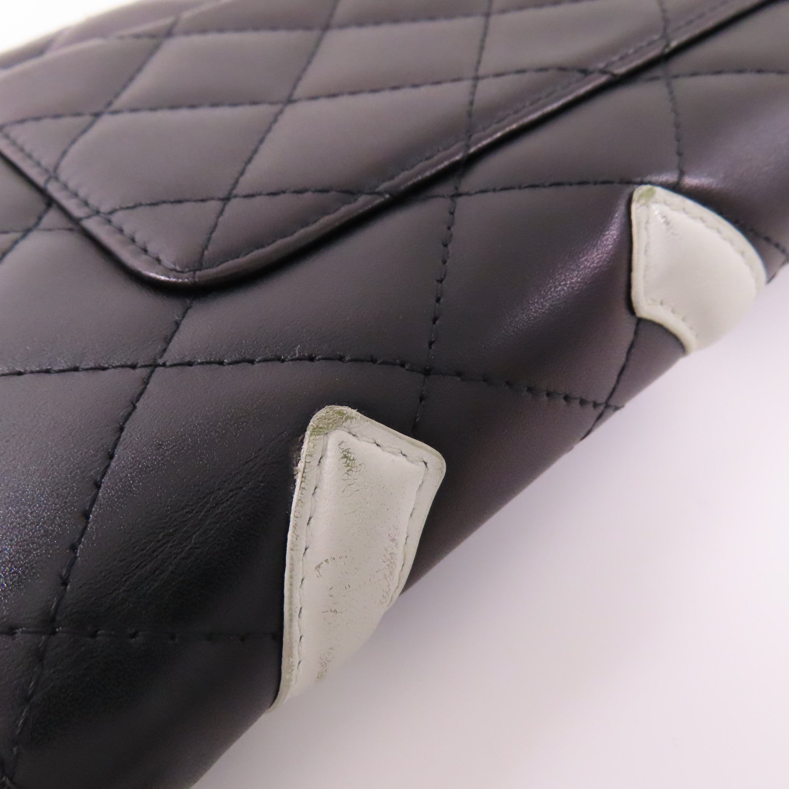 CHANEL 【激減優惠】牛皮皮革Cambon Zipper Wallet銀扣長錢包