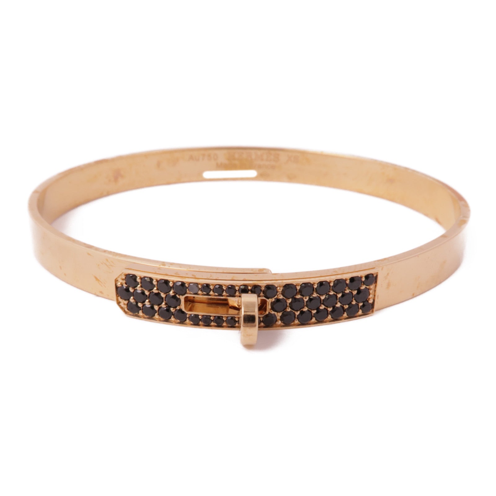 HERMES 【激減優惠】18K玫瑰金Kelly Bracelet手鐲#XS