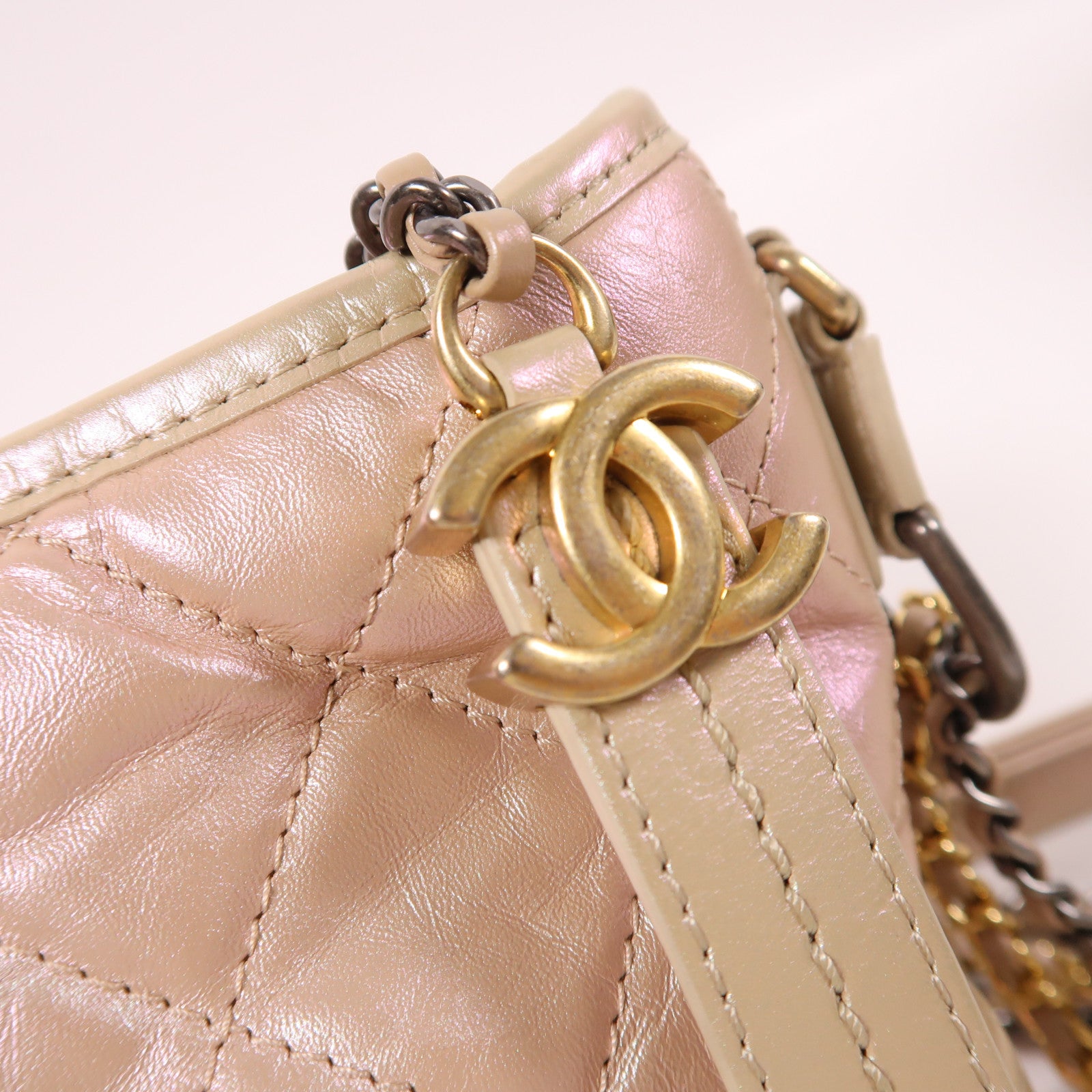 CHANEL 【激減優惠】皮革Gabrielle鏈帶肩背袋