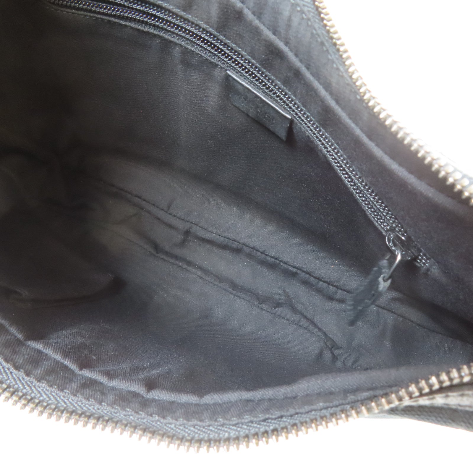 GUCCI 帆布Shoulder Bag銀扣肩背袋深藍色