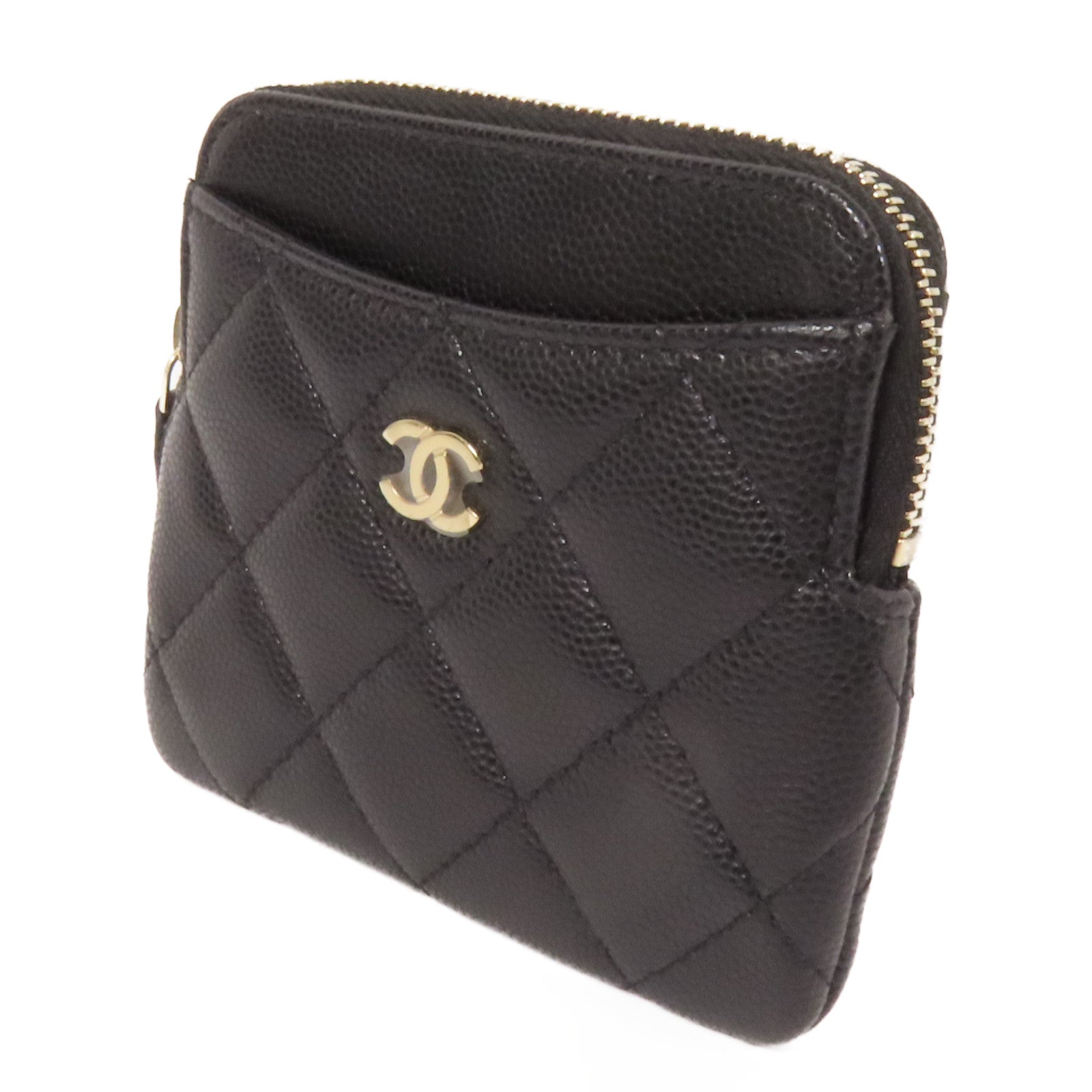 CHANEL 牛皮皮革Card Case金扣卡片套