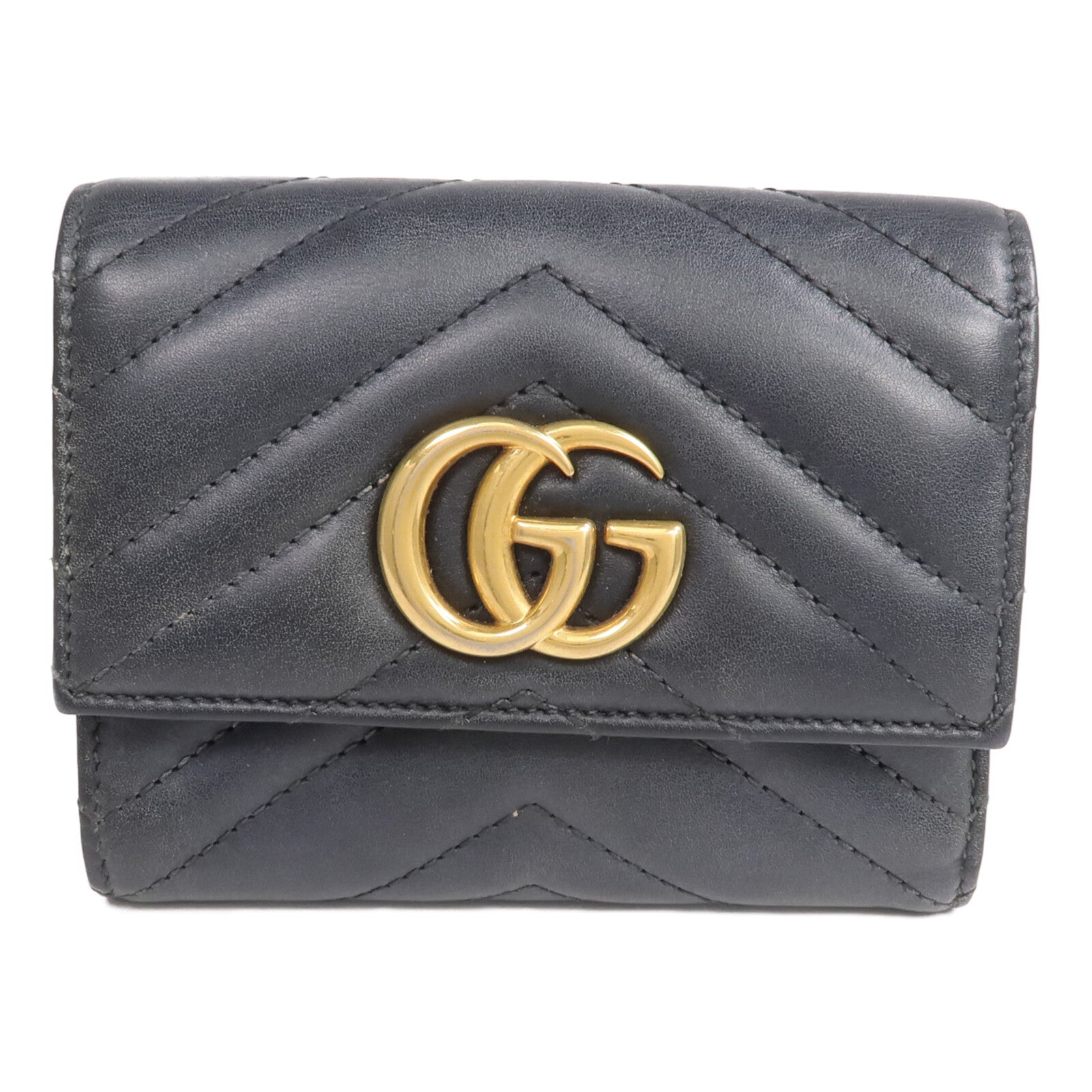 GUCCI 牛皮皮革Wallet金扣錢包