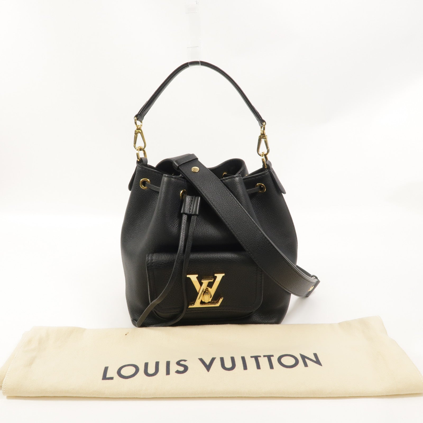 LOUIS VUITTON 牛皮皮革Lockme bucket手挽肩背兩用袋