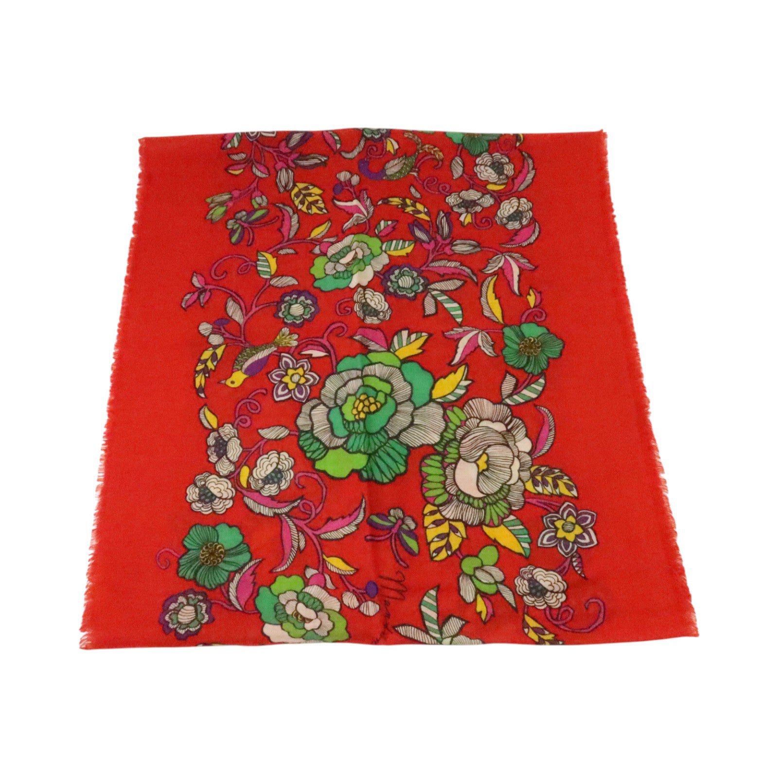 LOEWE 羊絨/絲質/羊毛Scarf 45X190cm絲巾