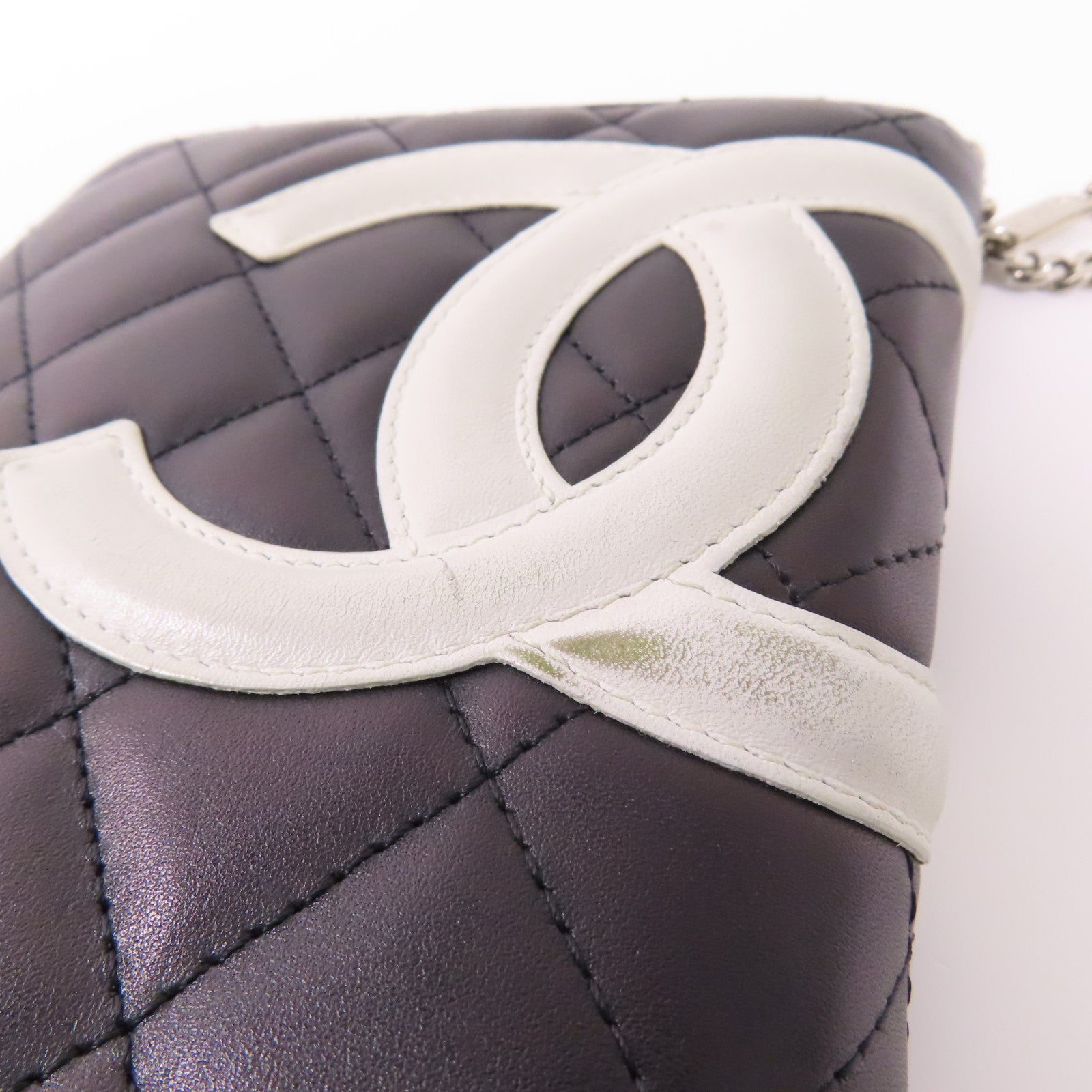 CHANEL 【激減優惠】牛皮皮革Cambon Zipper Wallet銀扣長錢包