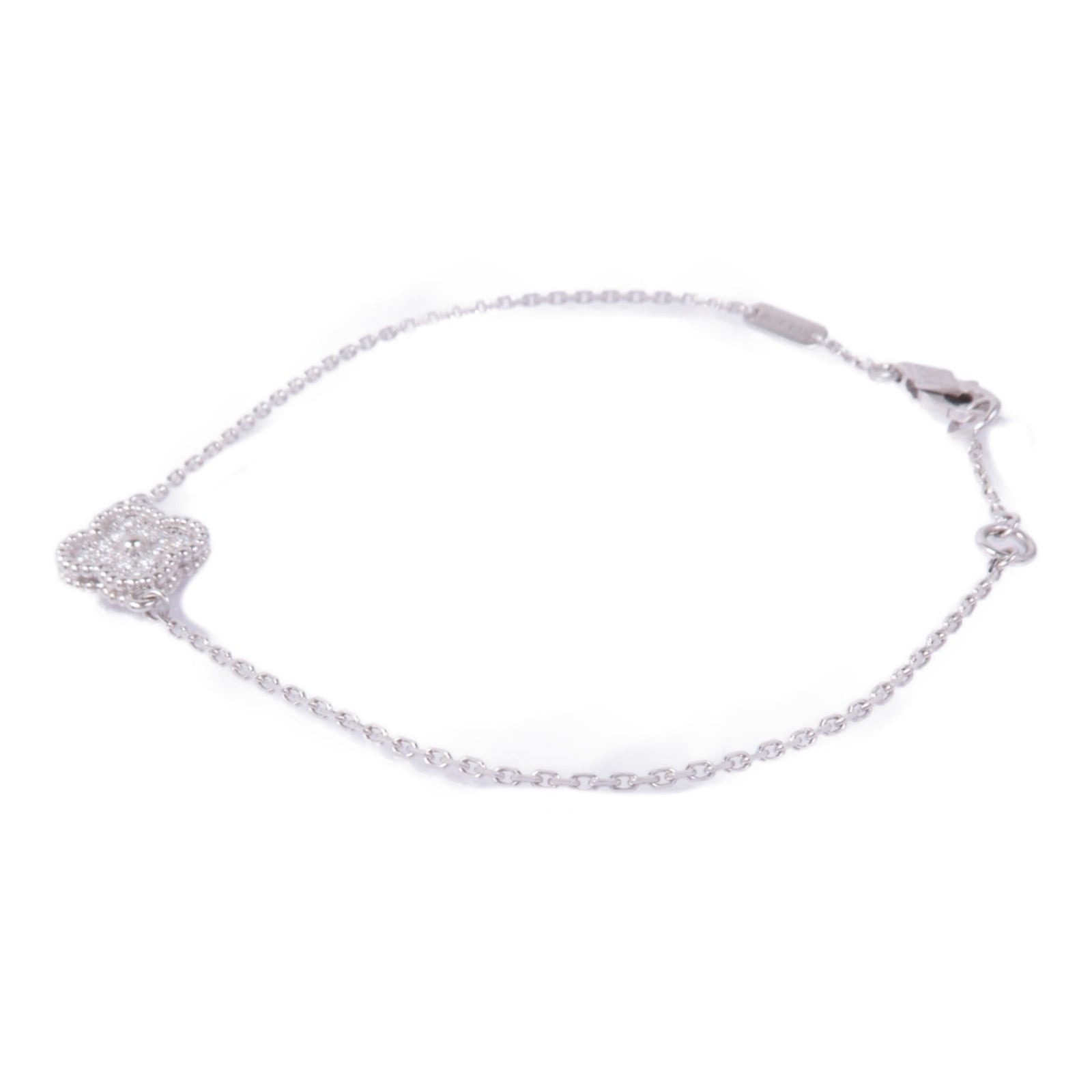 Van Cleef & Arpels 18K白金Sweet Alhambra Bracelet鑽石手鏈