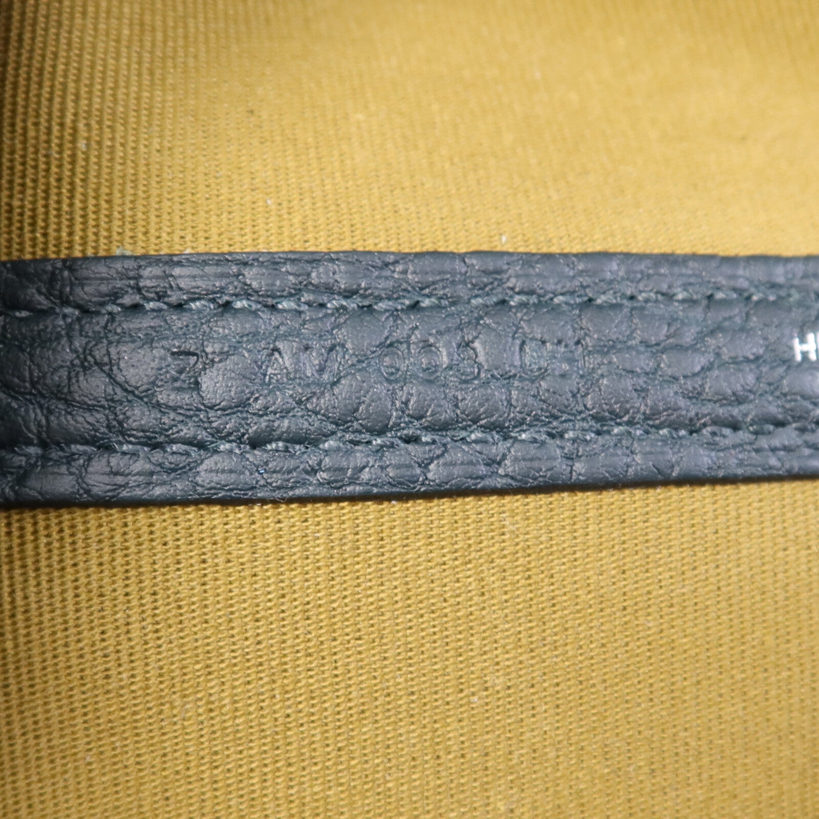 HERMES 帆布Garden Party TPM銀扣手挽袋Vert Cypres/Vert Olive
