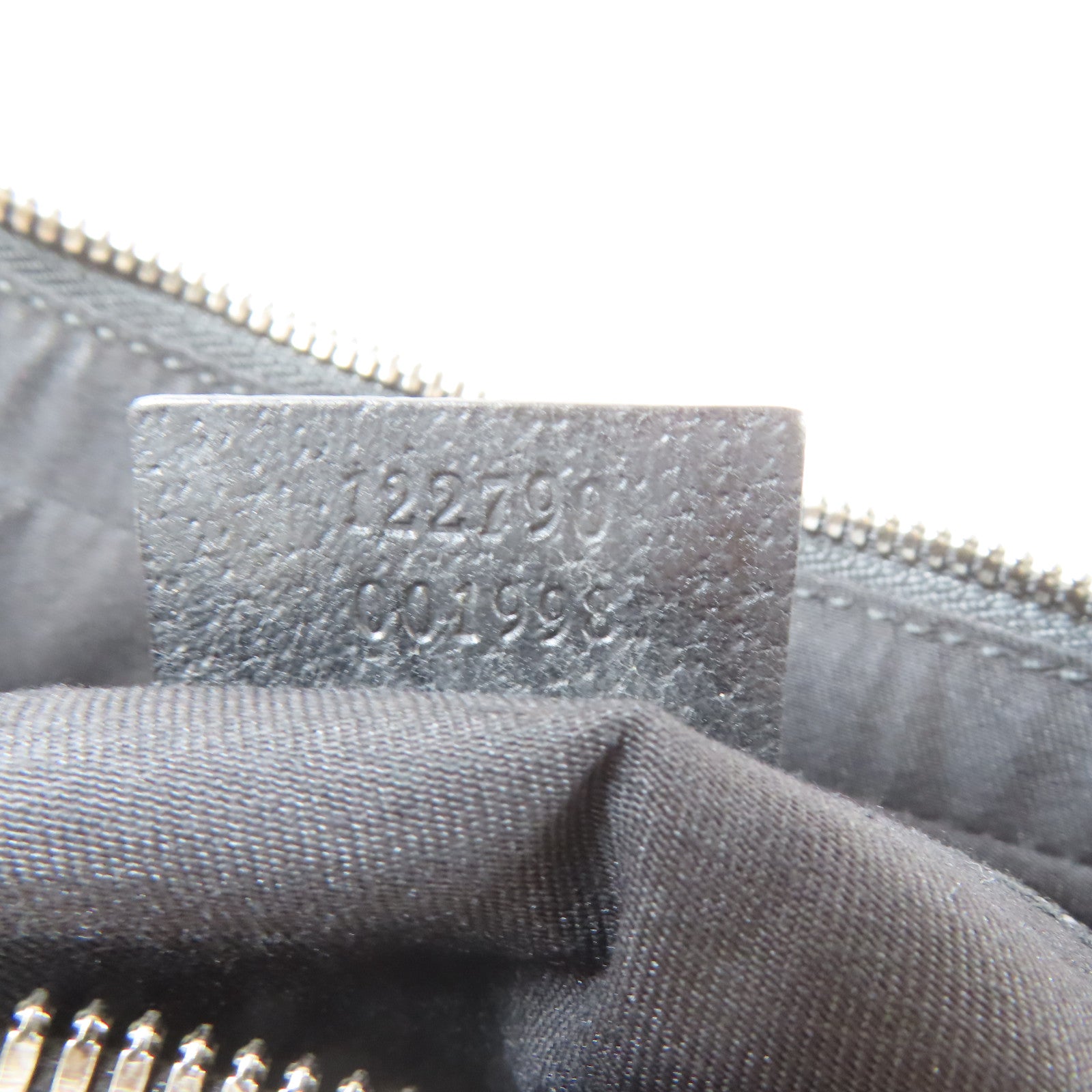 GUCCI 帆布Shoulder Bag銀扣肩背袋深藍色