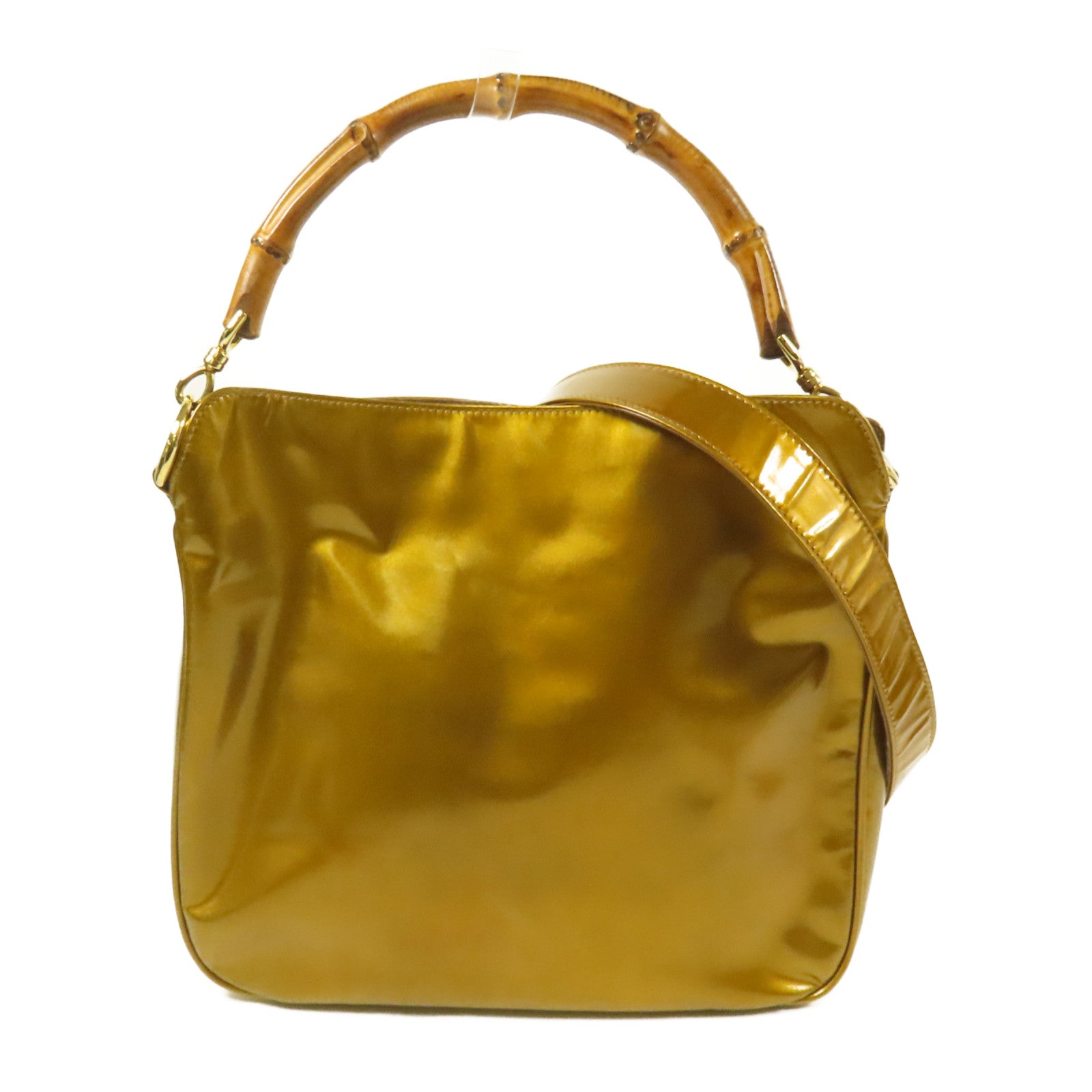 GUCCI 漆皮皮革2 Way Shoulder Bag金扣手挽肩背兩用袋