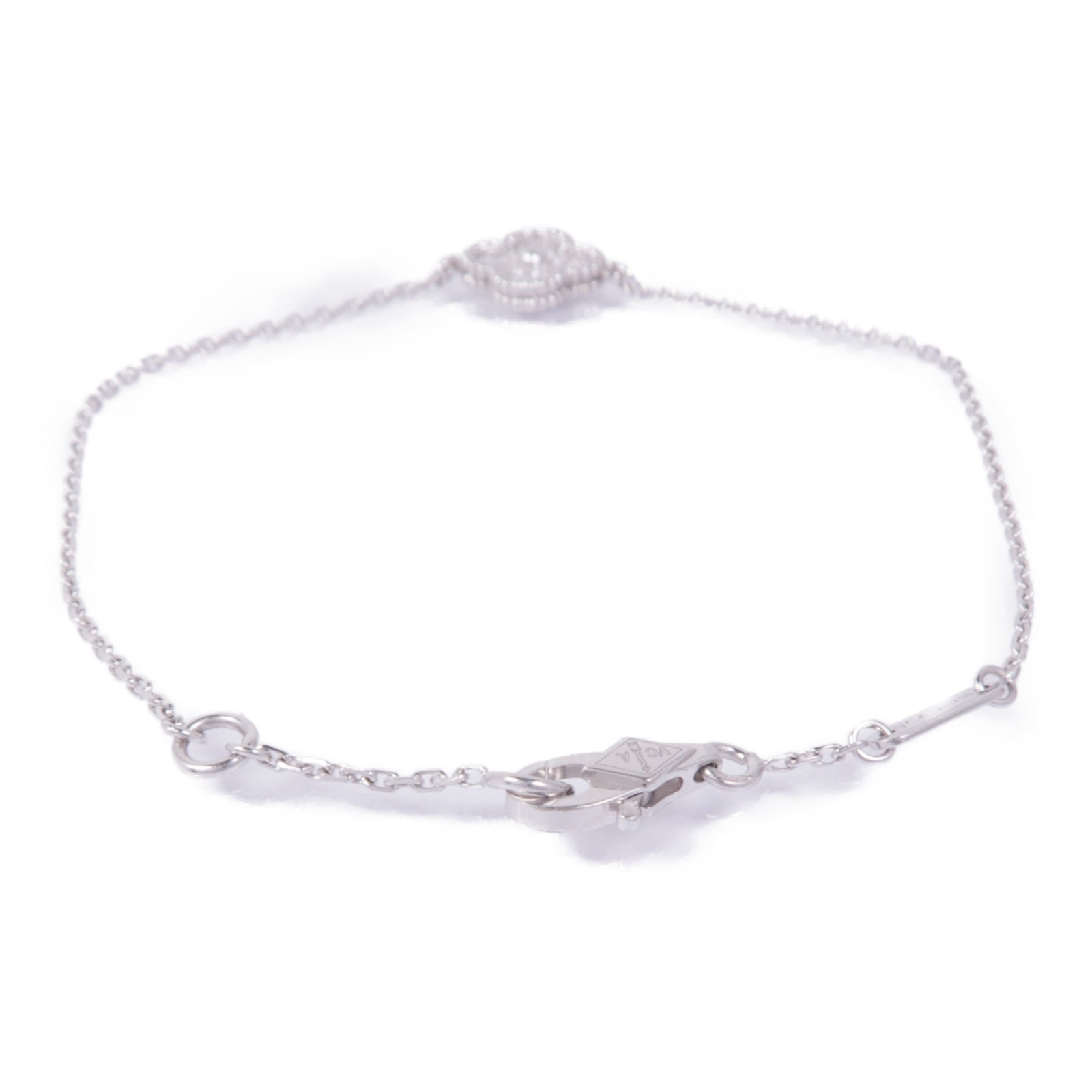 Van Cleef & Arpels 18K白金Sweet Alhambra Bracelet鑽石手鏈