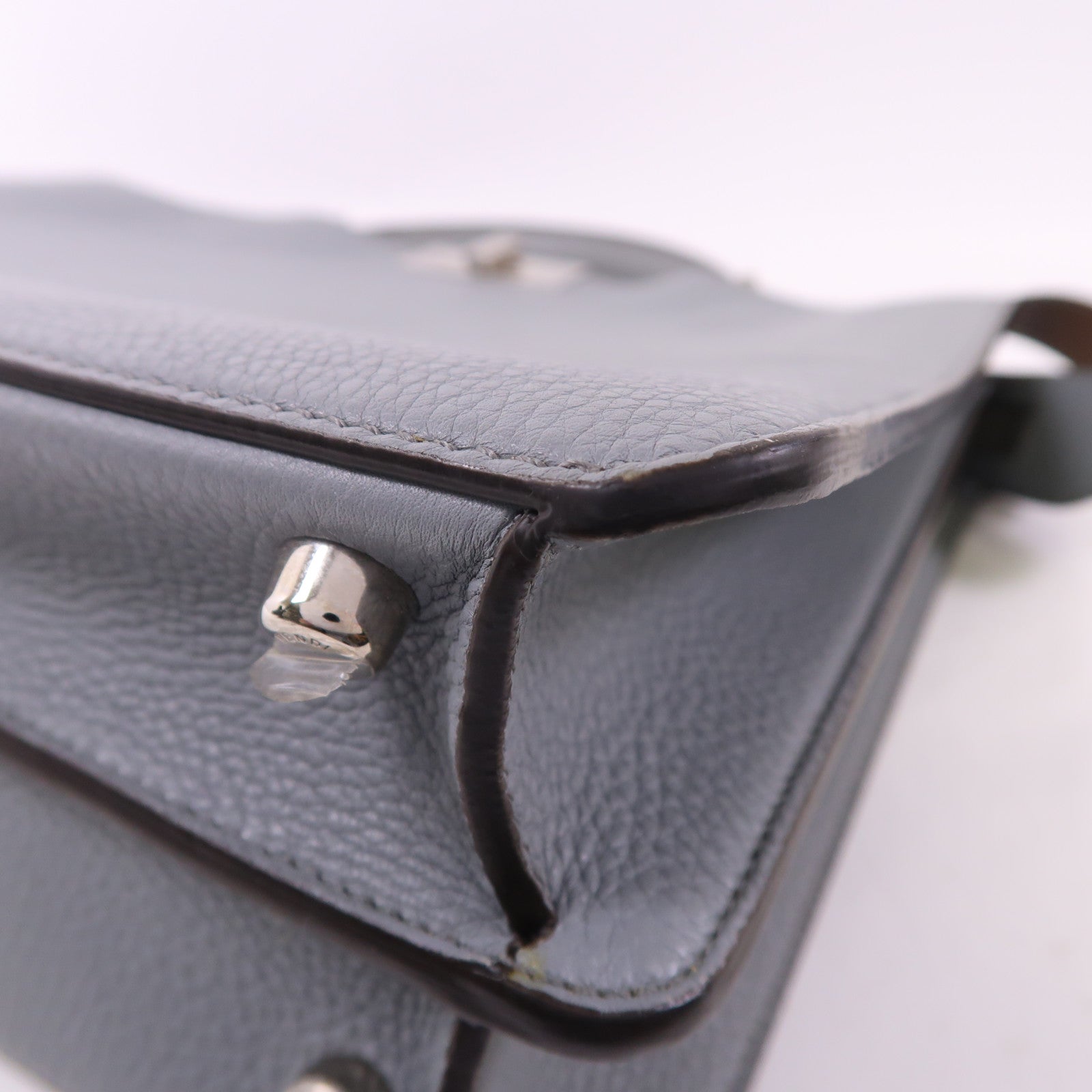 FENDI 牛皮皮革Peekaboo I See U Medium銀扣手挽肩背兩用袋