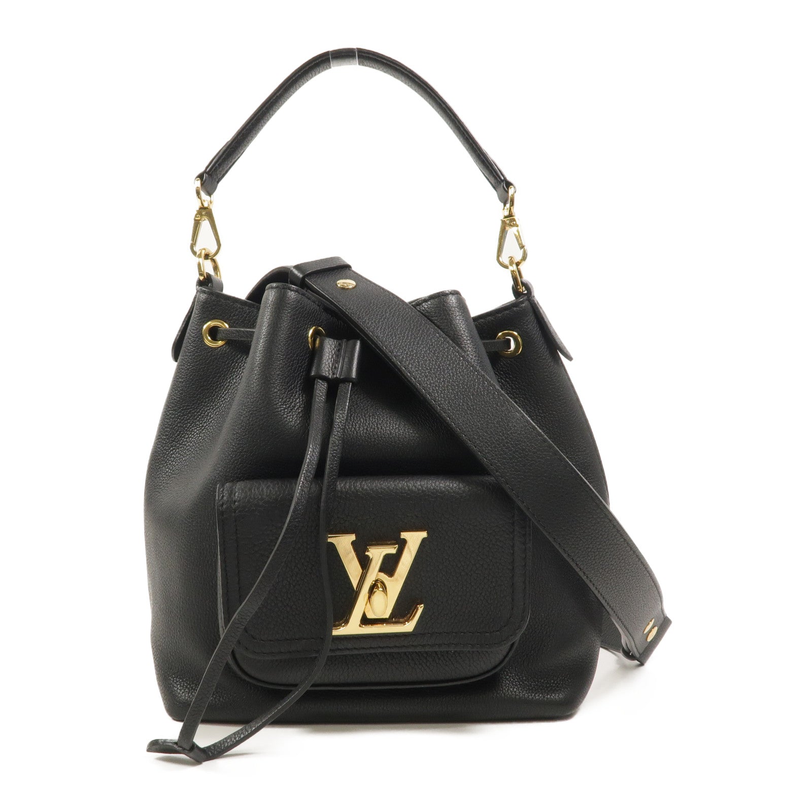 LOUIS VUITTON 牛皮皮革Lockme bucket手挽肩背兩用袋