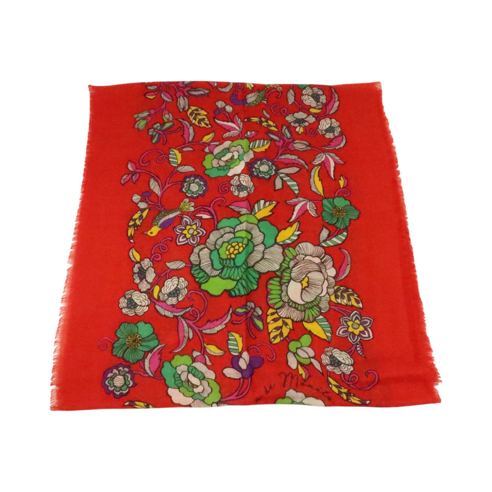 LOEWE 羊絨/絲質/羊毛Scarf 45X190cm絲巾