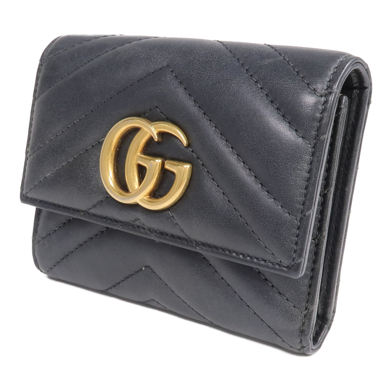 GUCCI 牛皮皮革Wallet金扣錢包