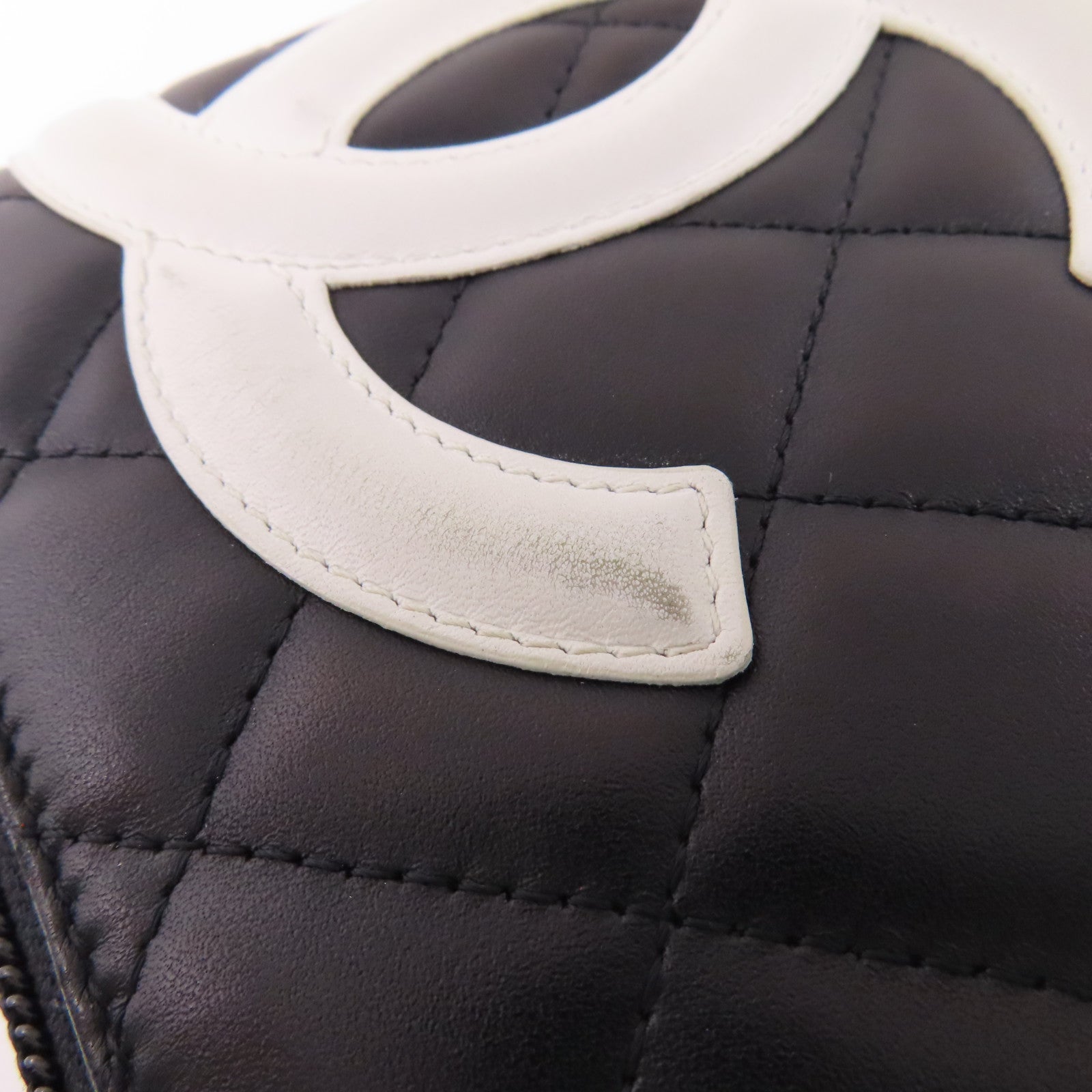 CHANEL 【激減優惠】牛皮皮革Cambon Zipper Wallet銀扣長錢包