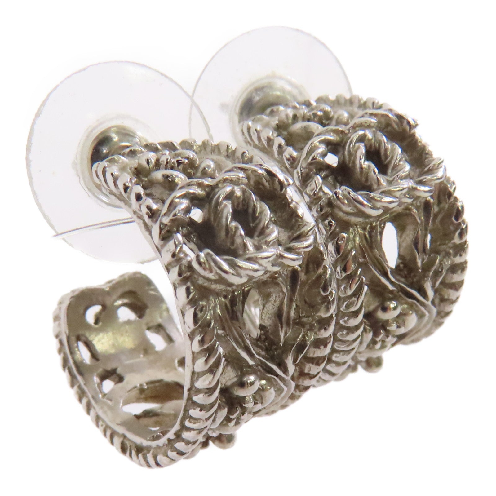 CHANEL 金屬Earrings耳環銀色