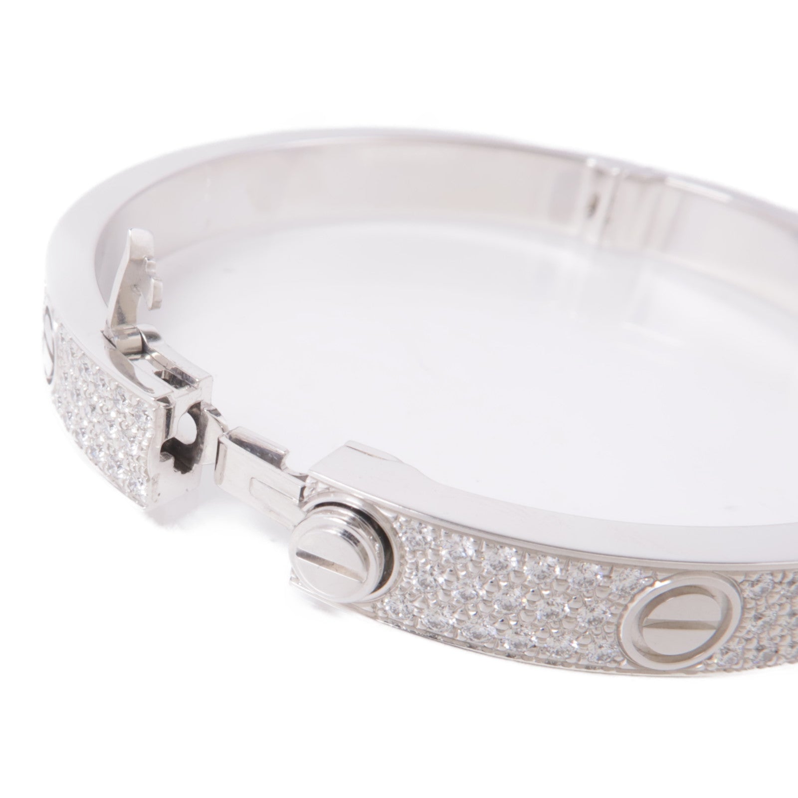 CARTIER 【激減優惠】18K白金Love Diamond Bracelet鑽石手鐲Cariter#17
