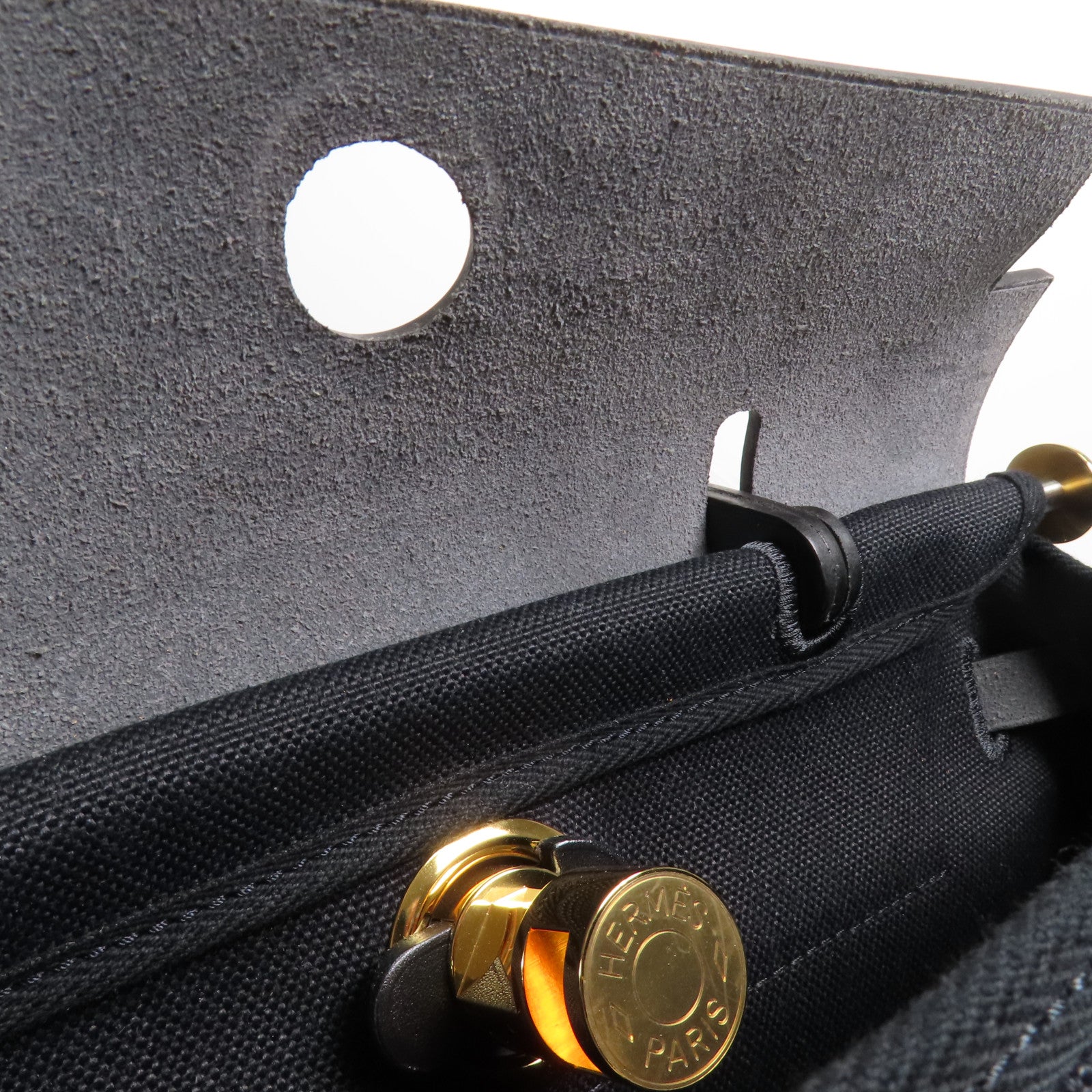 HERMES 帆布Herbag Zip 31手挽肩背兩用袋Noir