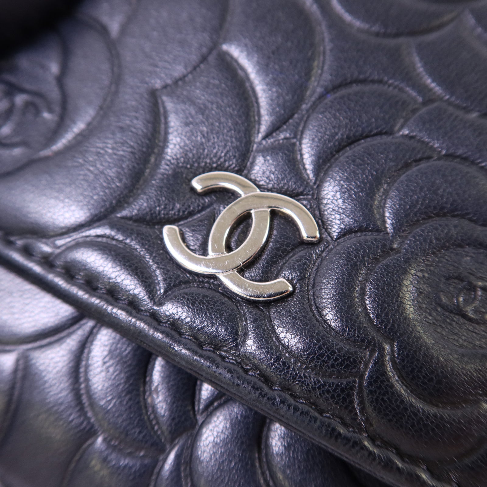 CHANEL 羊皮皮革Wallet On Chain銀扣鏈帶肩背袋