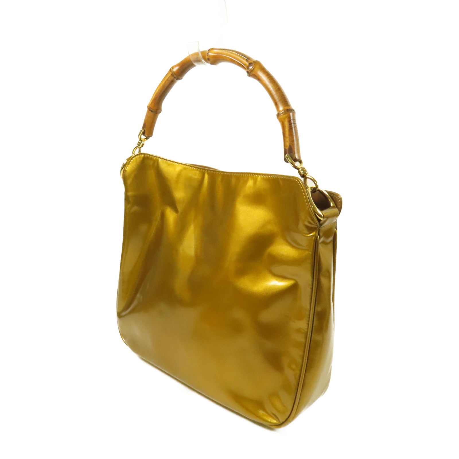 GUCCI 漆皮皮革2 Way Shoulder Bag金扣手挽肩背兩用袋