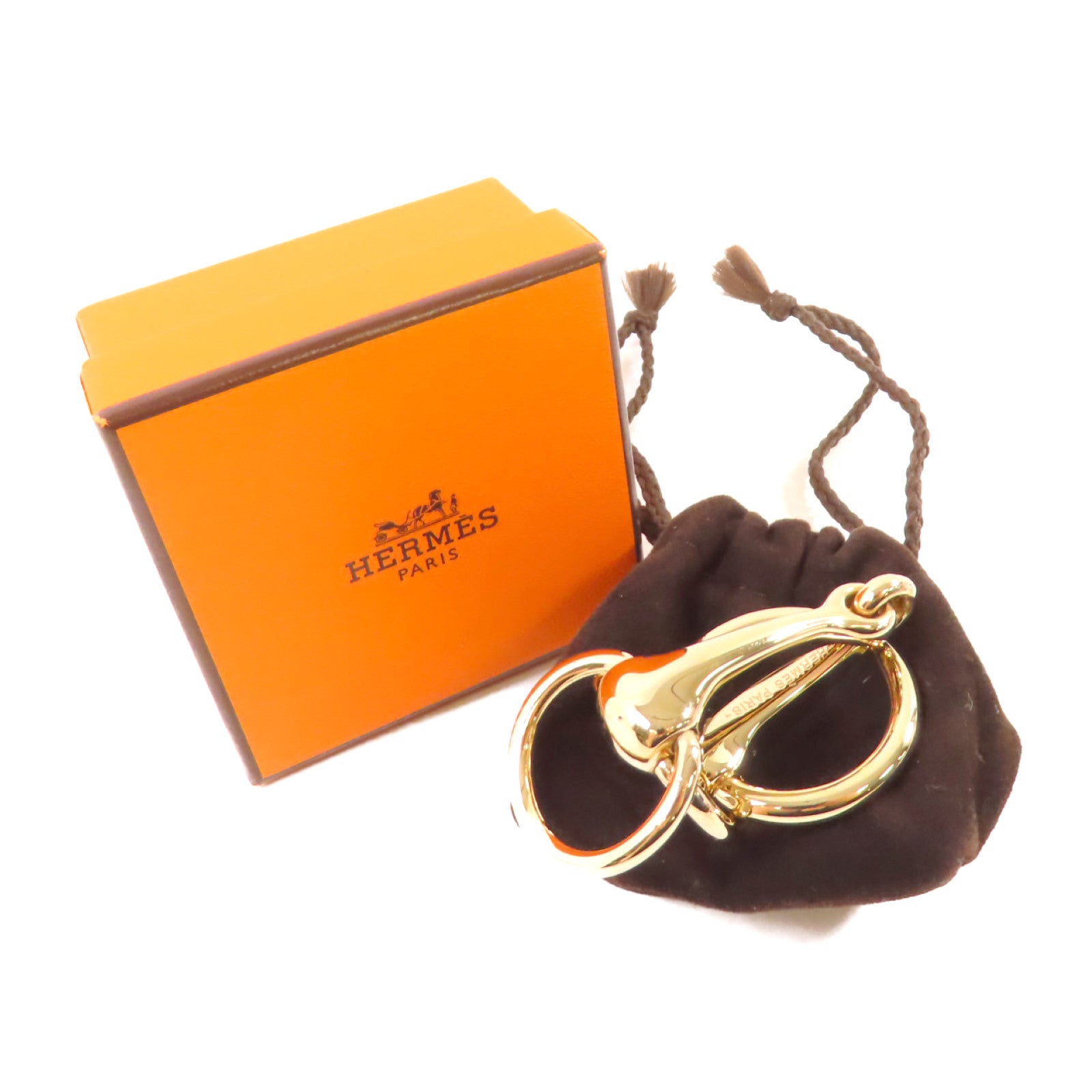 HERMES 金屬Mors twilly Scarf Ring金色