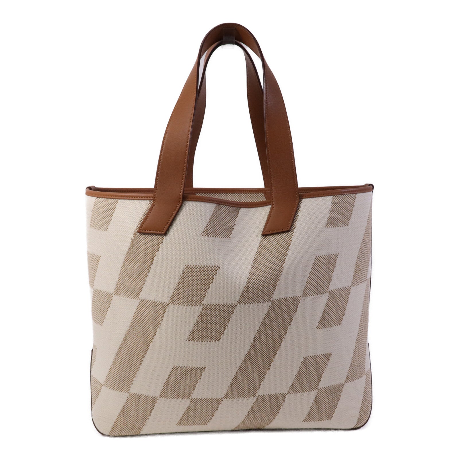 HERMES Toile H/Swift皮革Cabas H En Biais 40手挽袋