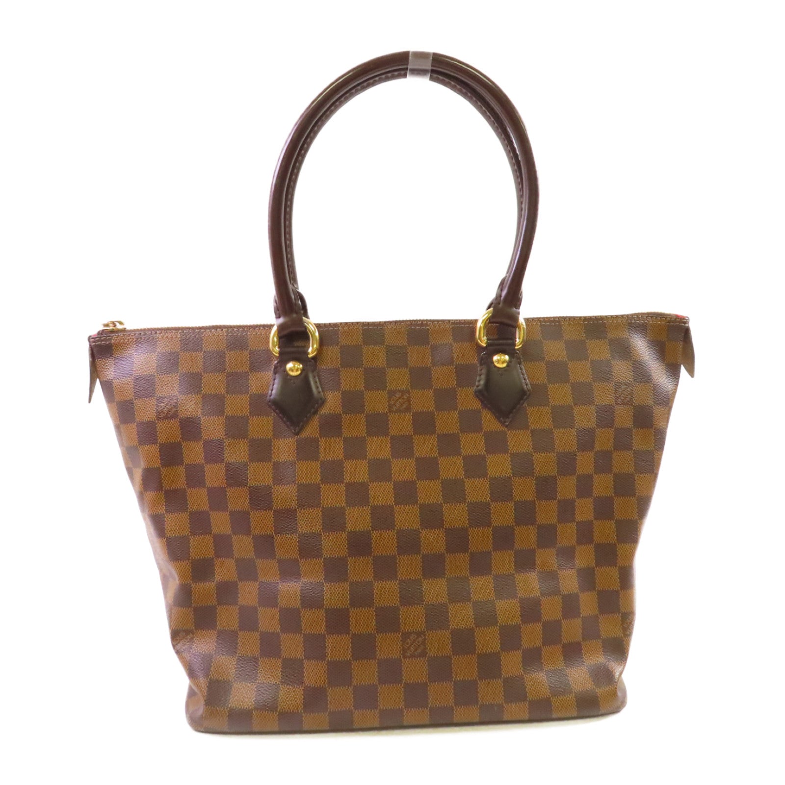 LOUIS VUITTON 【激減優惠】Damier Ebene Saleya PM Shoulder Bag金扣肩背袋啡色