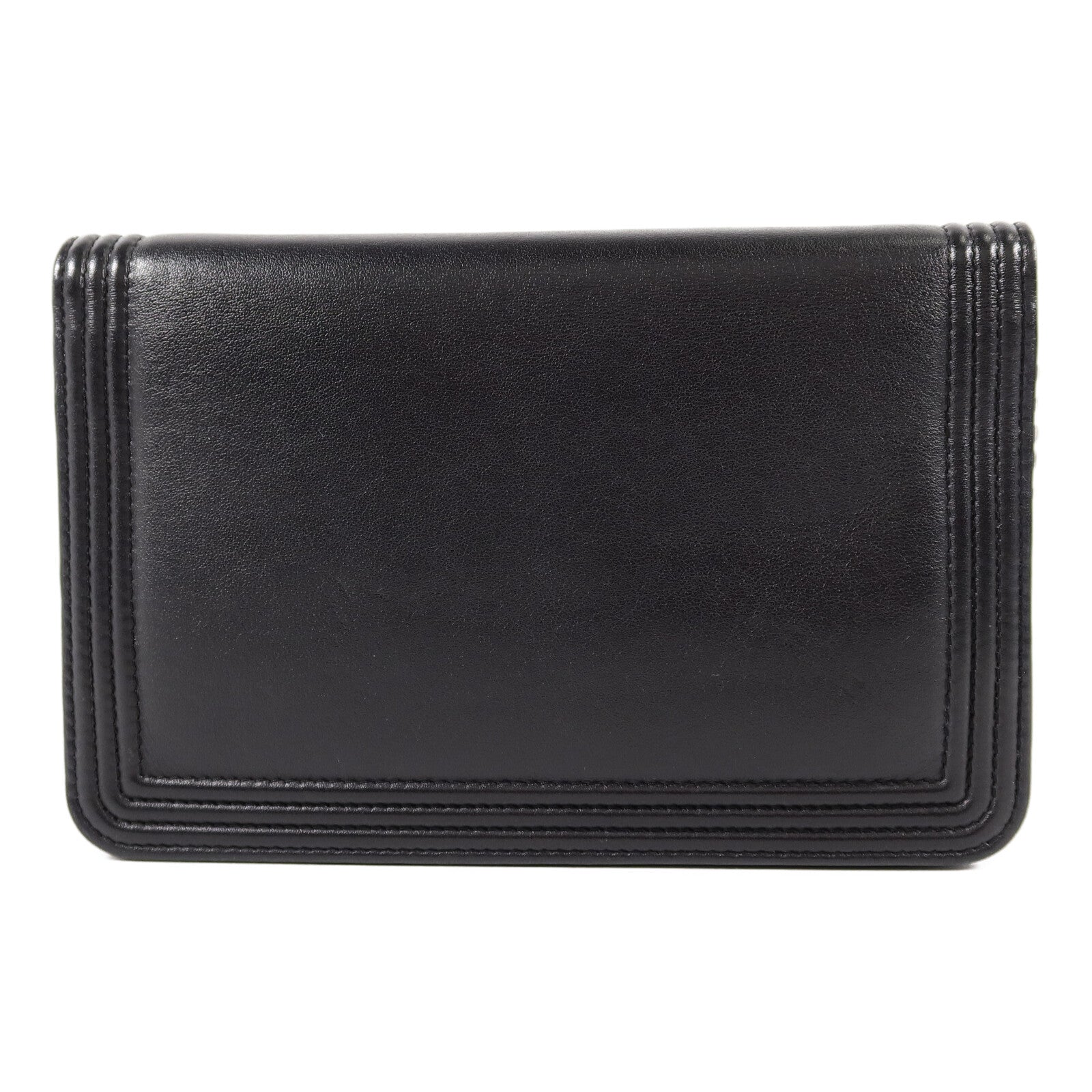CHANEL 羊皮皮革Boy Wallet On Chain鏈帶肩背袋