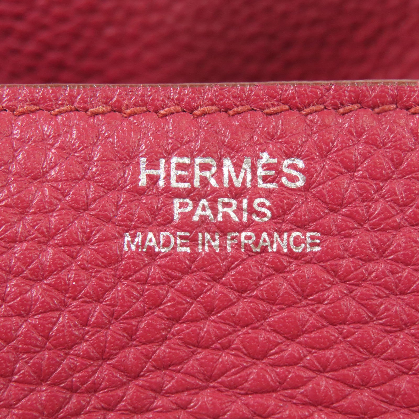 HERMES Clemence皮革Lindy 34銀扣手挽肩背兩用袋Ruby